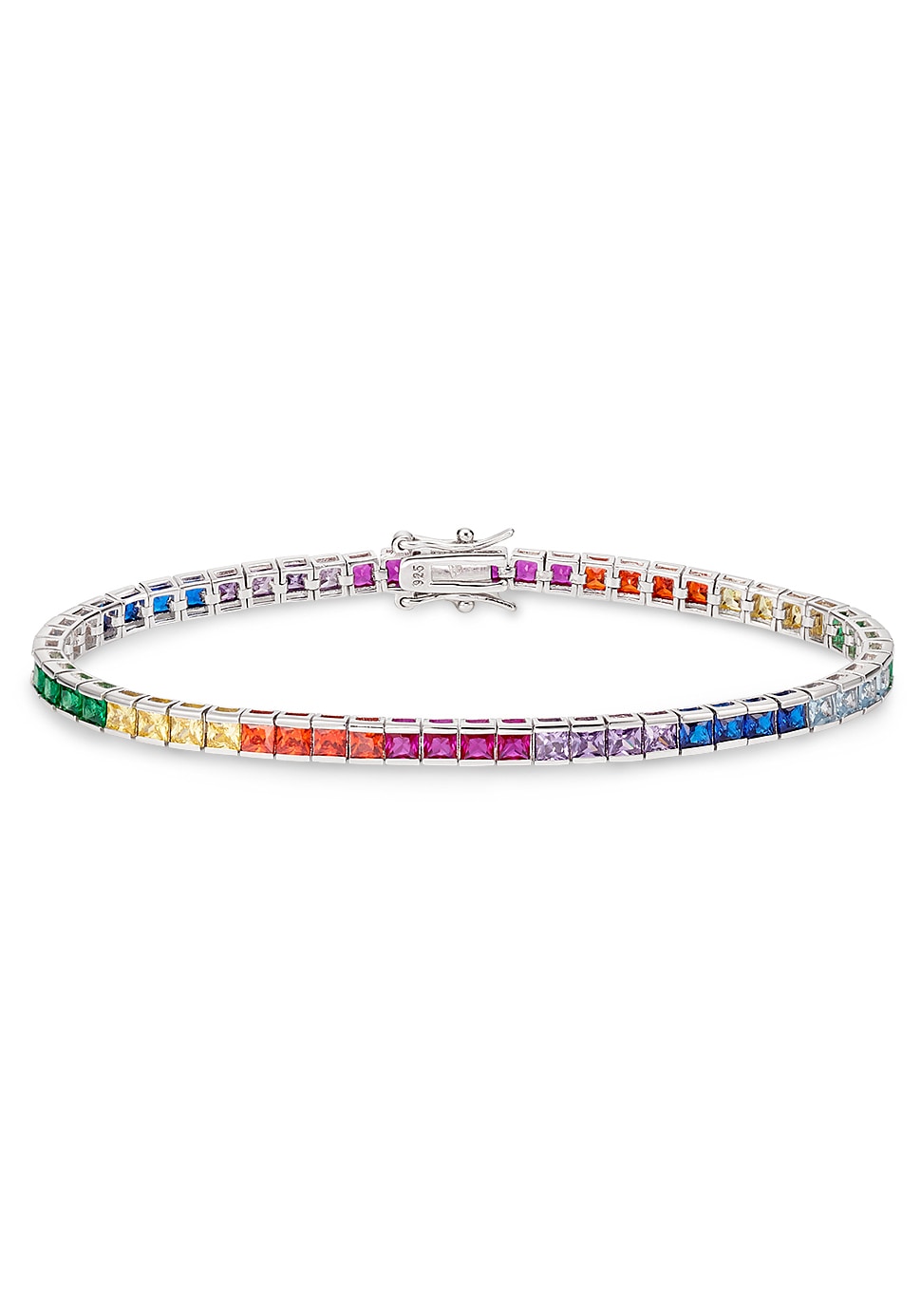 Armband »Schmuck Geschenk Silber 925 Armschmuck Tennisarmband Regenbogen«, mit...