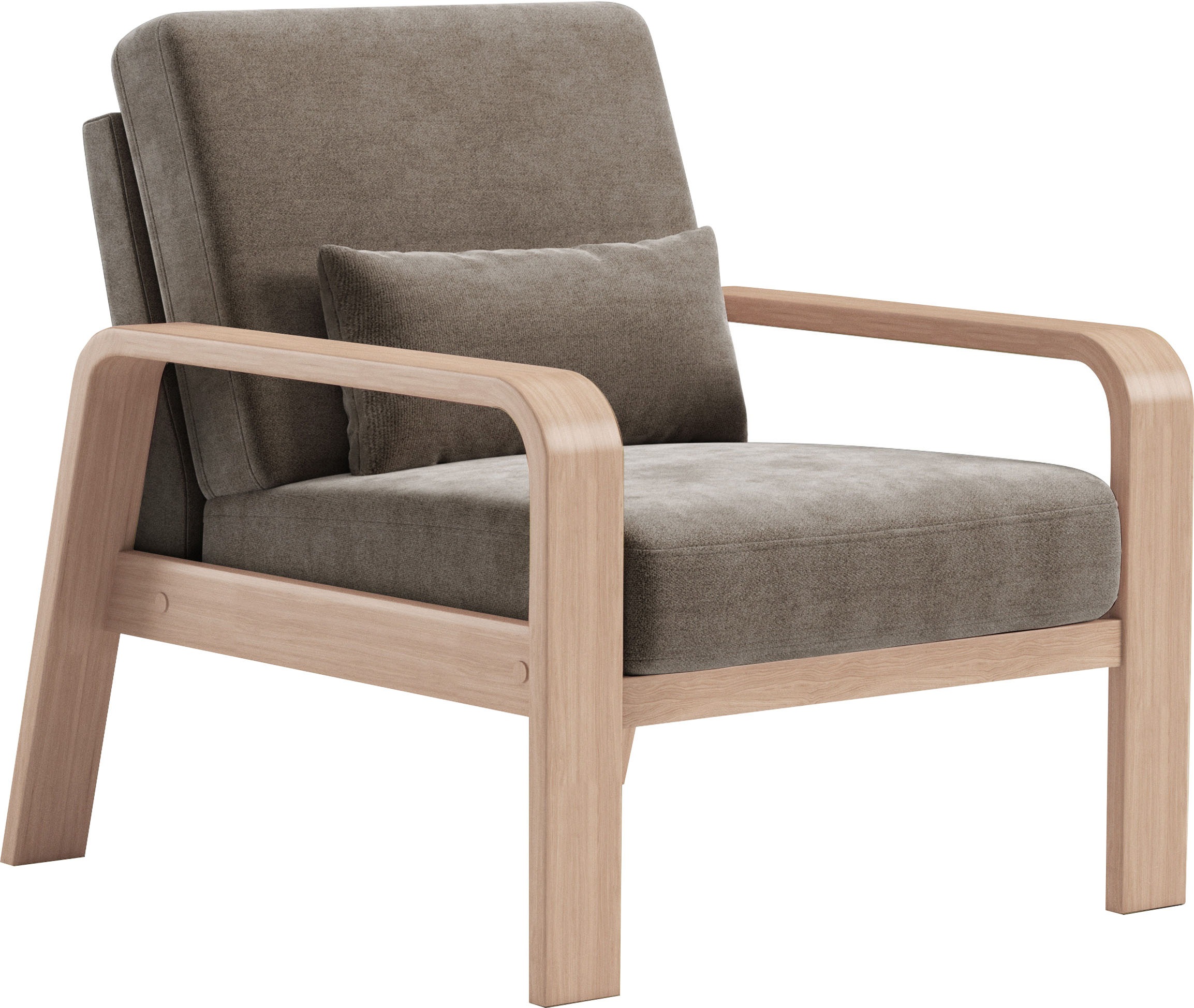 sit&more Sessel »Kolding«, Armlehnen aus Buchenholz in natur, verschiedene Bezüge und Farben