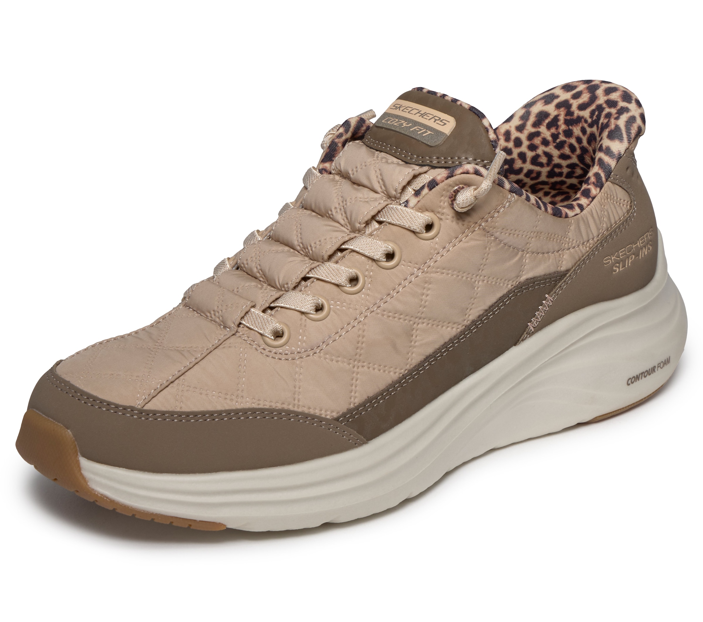 Skechers Slip-On Sneaker »CONTOUR FOAM-LEOPARD DREAM«  Schlupfschuh, Halbschuh, Freizeitschuh mit Animal-Print