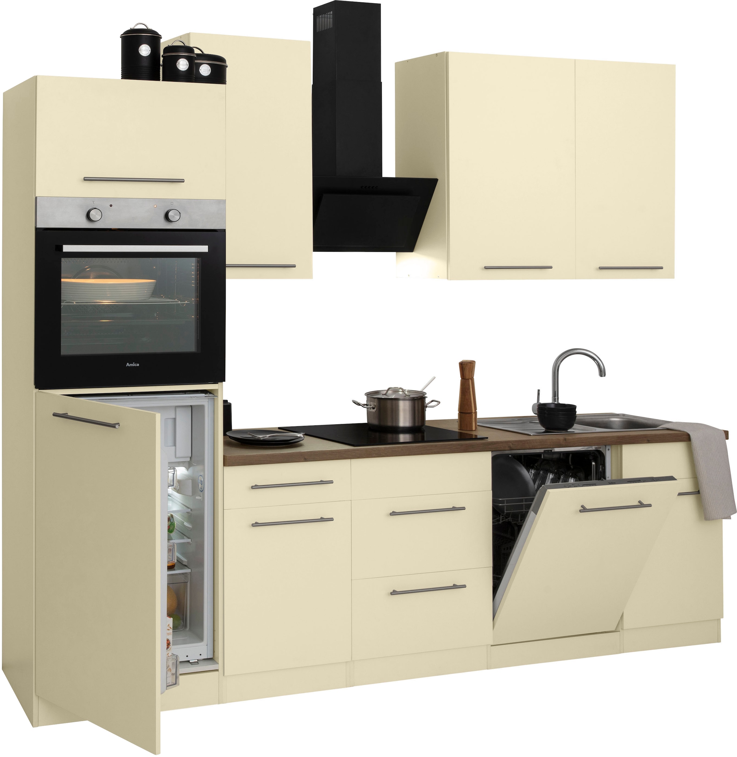 wiho Küchen Küchenzeile »Unna«, ohne E-Geräte, Breite 280 cm