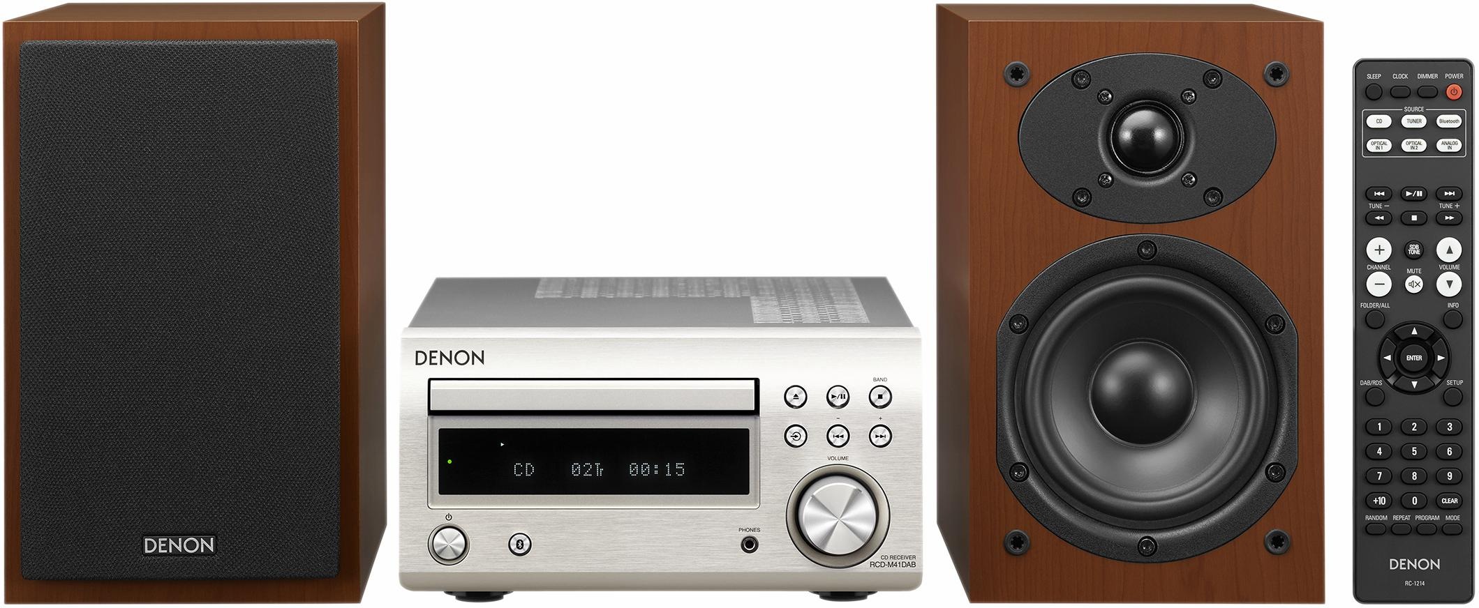 Denon Microanlage »D-M41«, (Bluetooth auf 60 (DAB+)-FM-Tuner mit RDS CD-Player, Digitalradio W), Rechnung bestellen Bluetooth