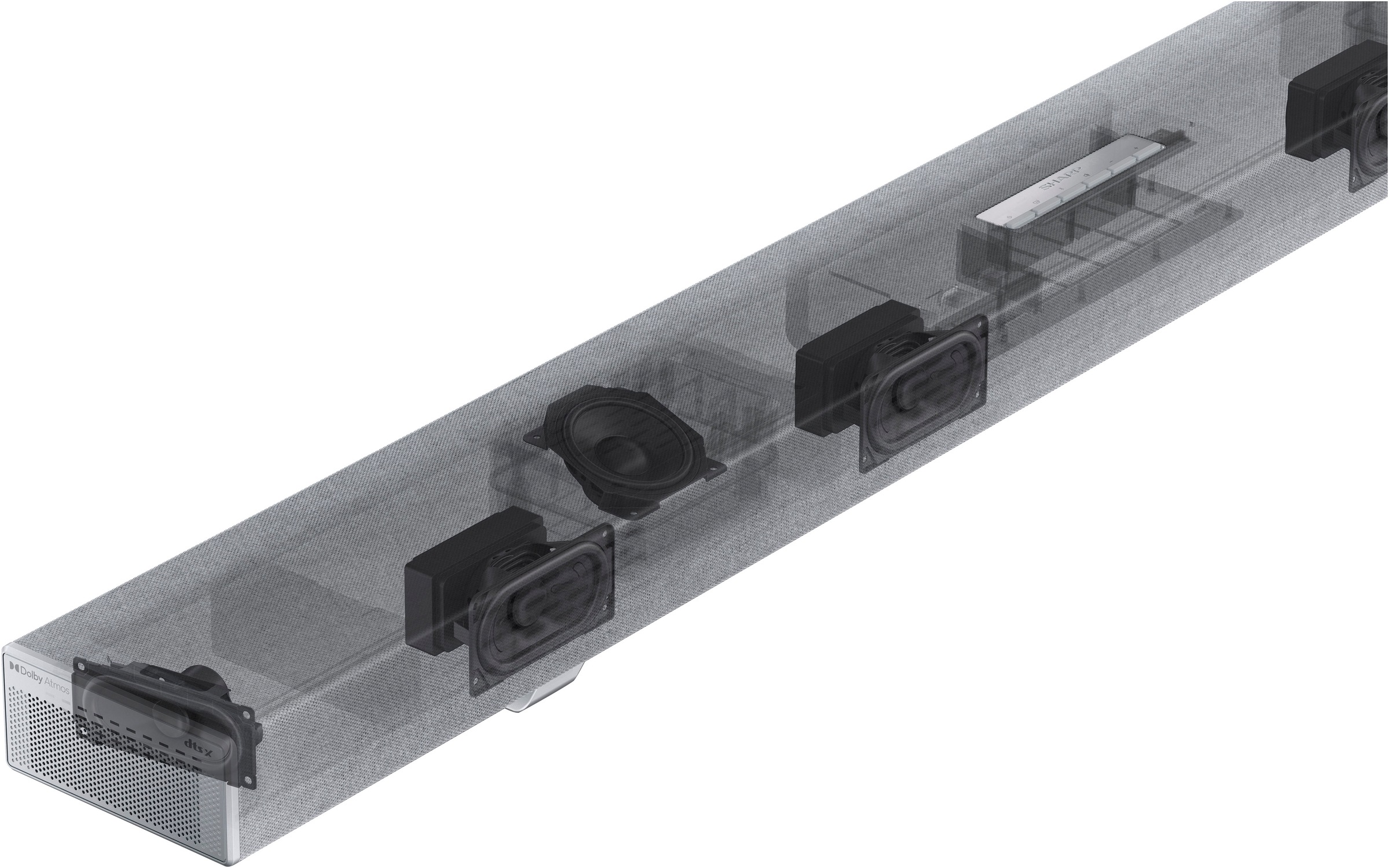 Sharp Soundbar »HT-SBW55121 5.1.2 Dolby Atmos®/DTS:X® mit Drahtlos-Subwoofer«