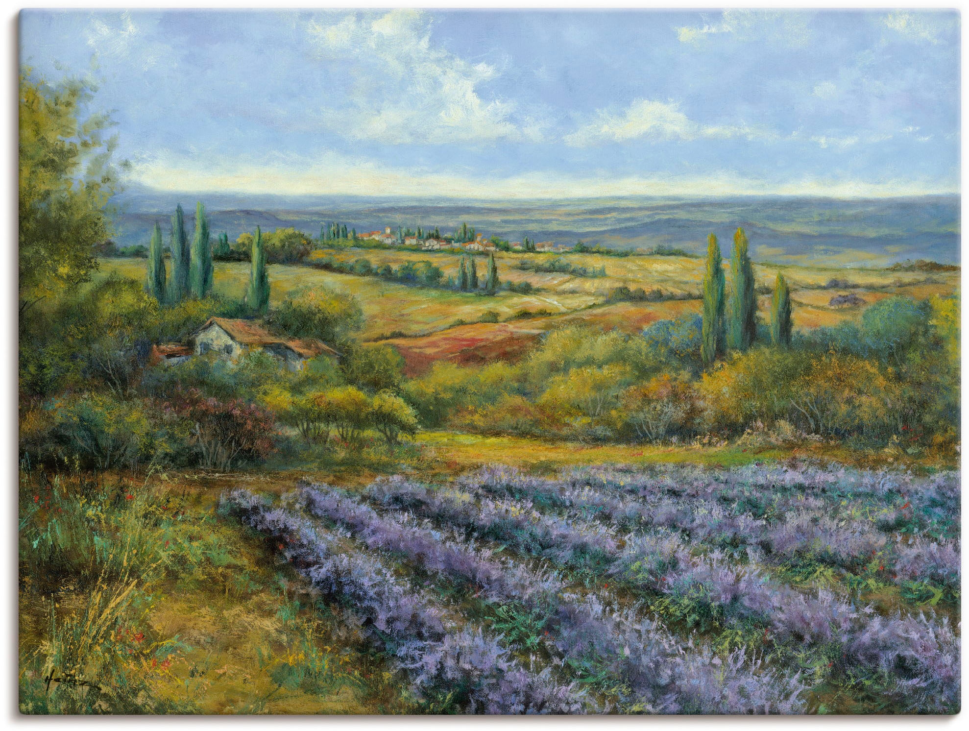 Artland Wandbild "Lavendelfelder in der Provence" Europa 1 Stk. tlg. als Le günstig online kaufen