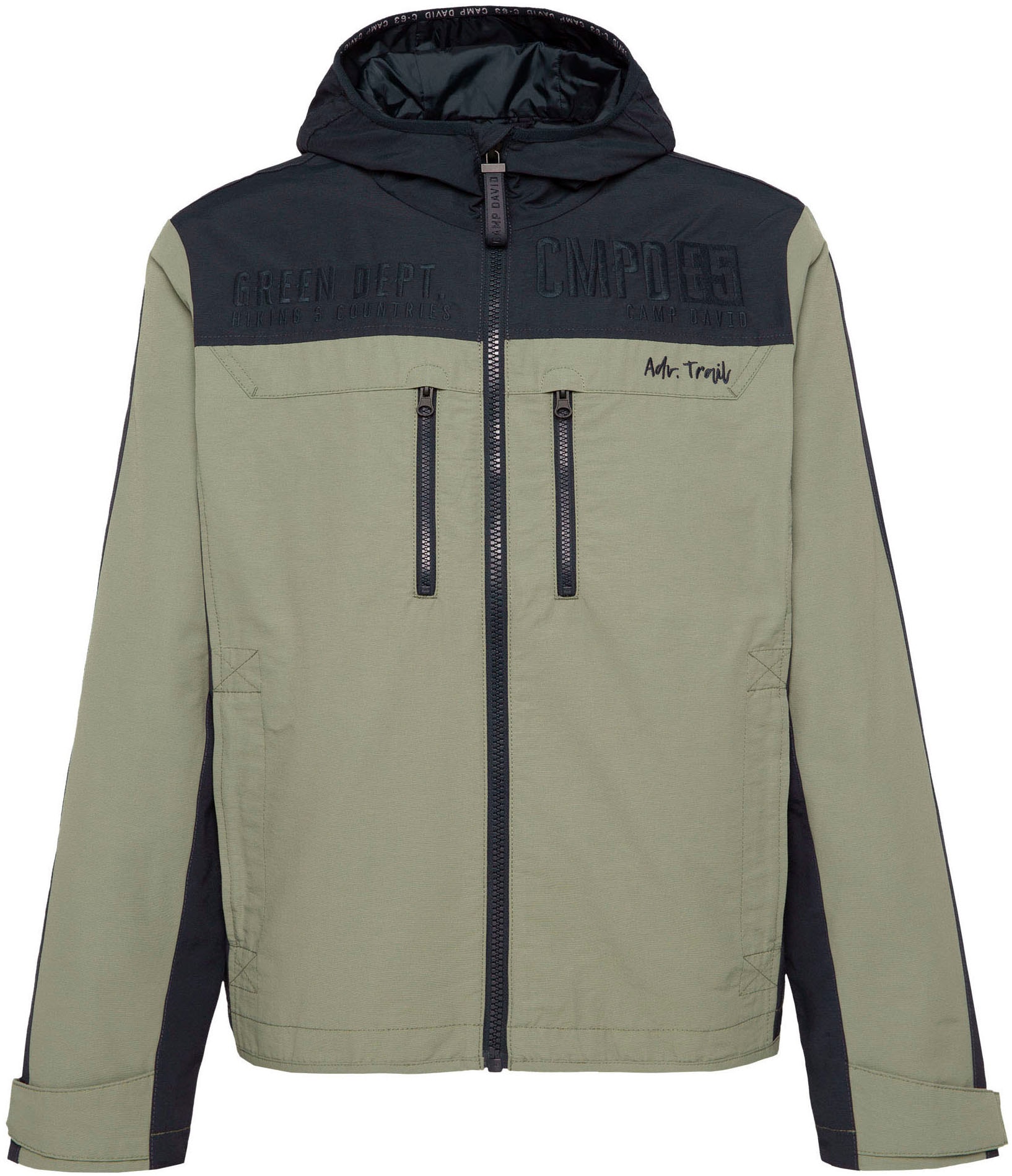 CAMP DAVID Outdoorjacke, mit Kapuze, mit Logostickereien