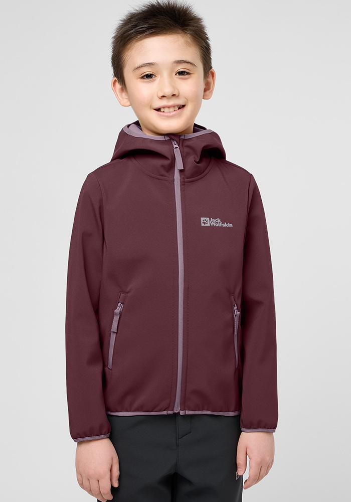 Jack Wolfskin Softshelljacke »FOURWINDS JACKET KIDS«, mit Kapuze