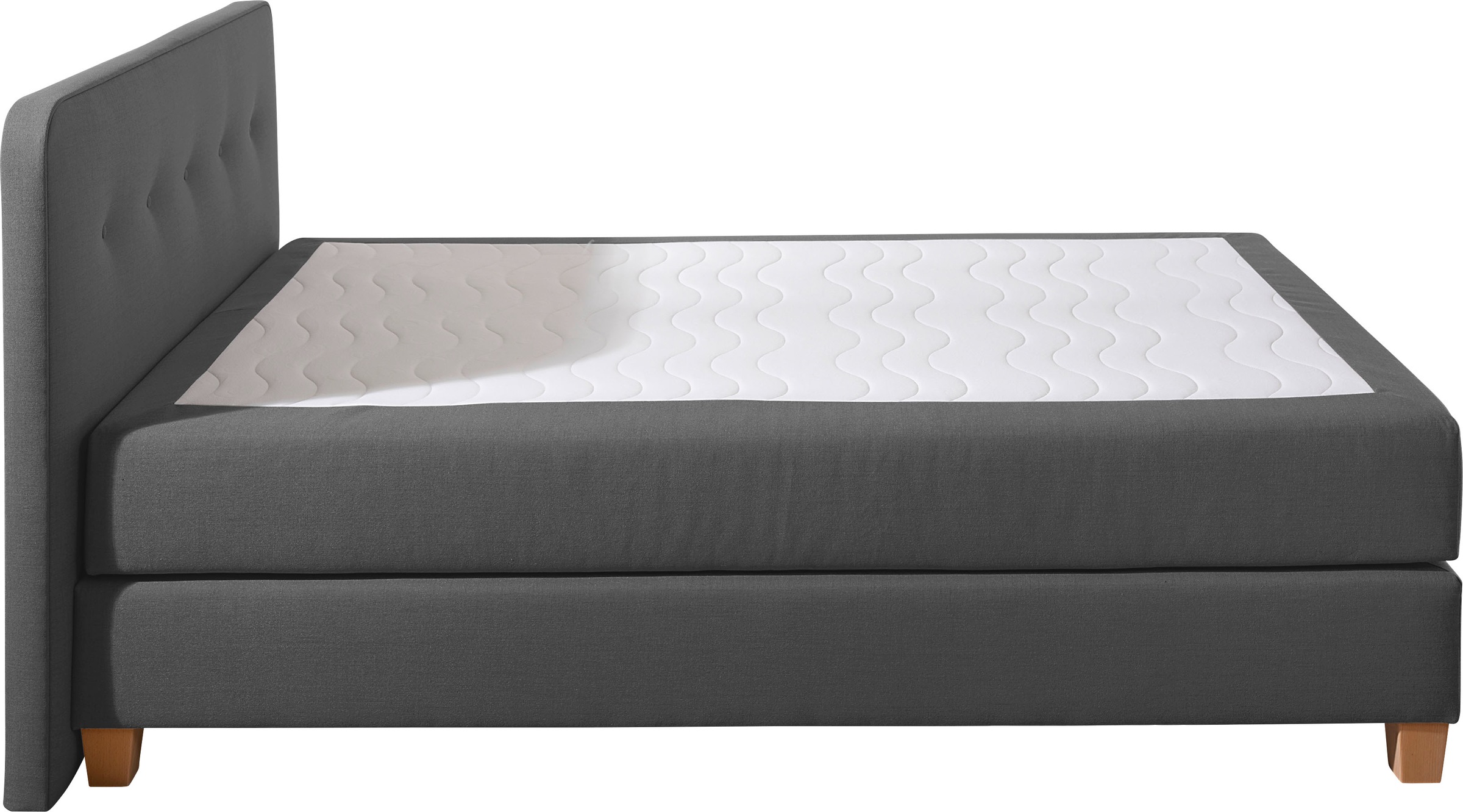 Home affaire Boxspringbett »Fargo«, inkl. Topper, in 3 Matratzenarten, in Samt- oder Strukturstoff