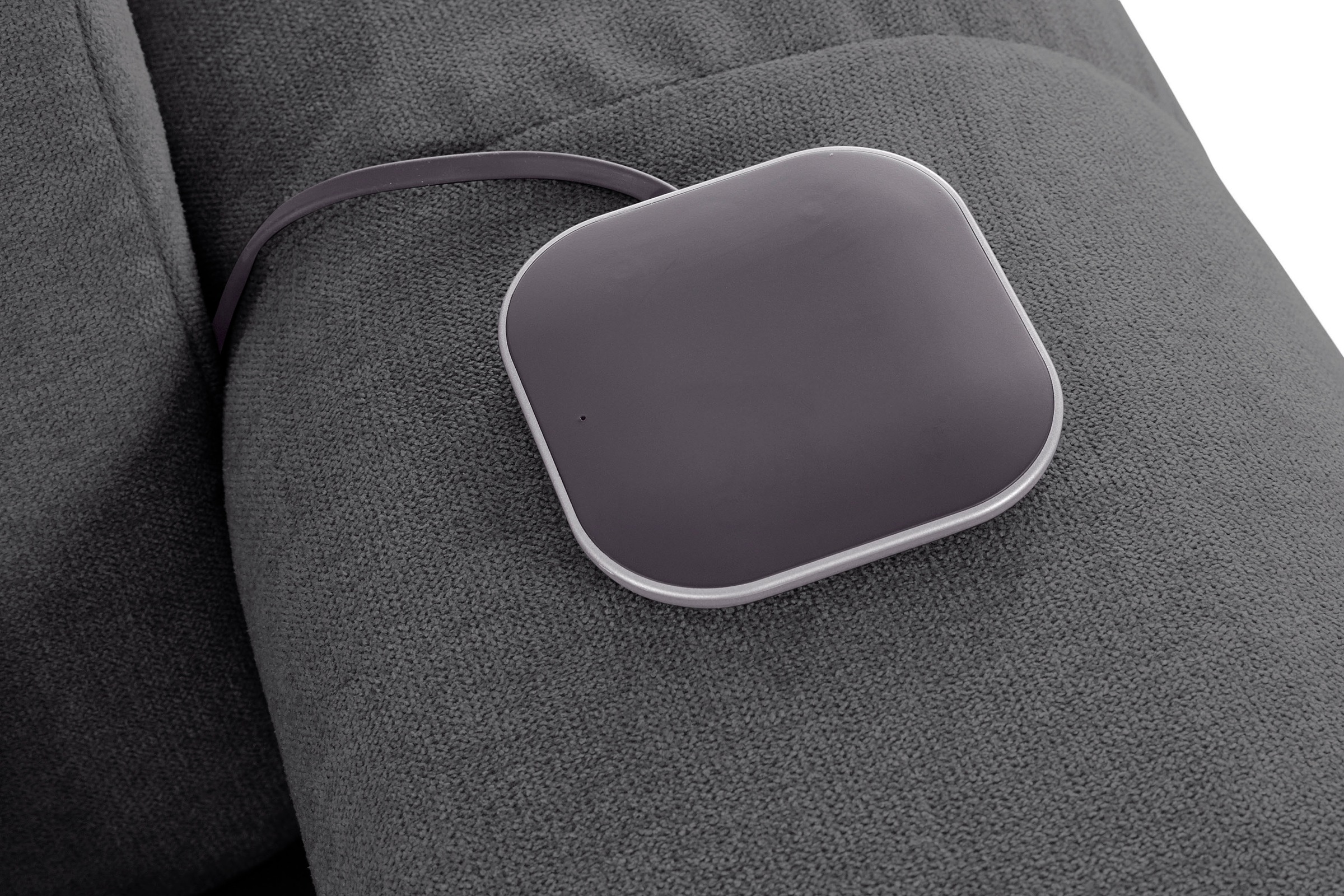 COTTA Ecksofa »Mia L-Form mit 3 Zierkissen«, wahlweise mit Bettfunktion, Bettkasten, Beleuchtung & Wireless-Charger