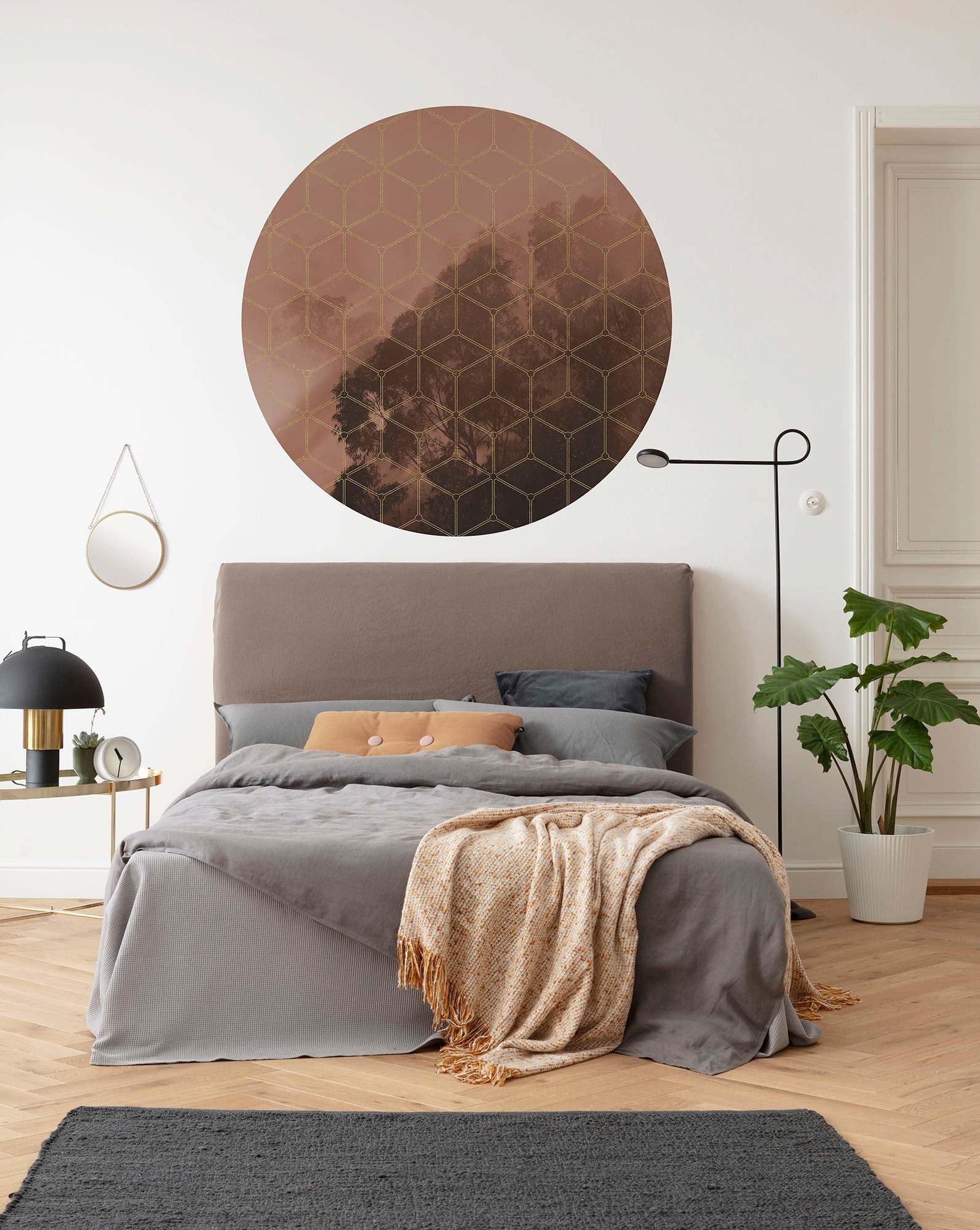Komar Fototapete »Vlies selbstklebend - New Morning - Größe 125 x 125 cm«, bedruckt, Wohnzimmer, Schlafzimmer
