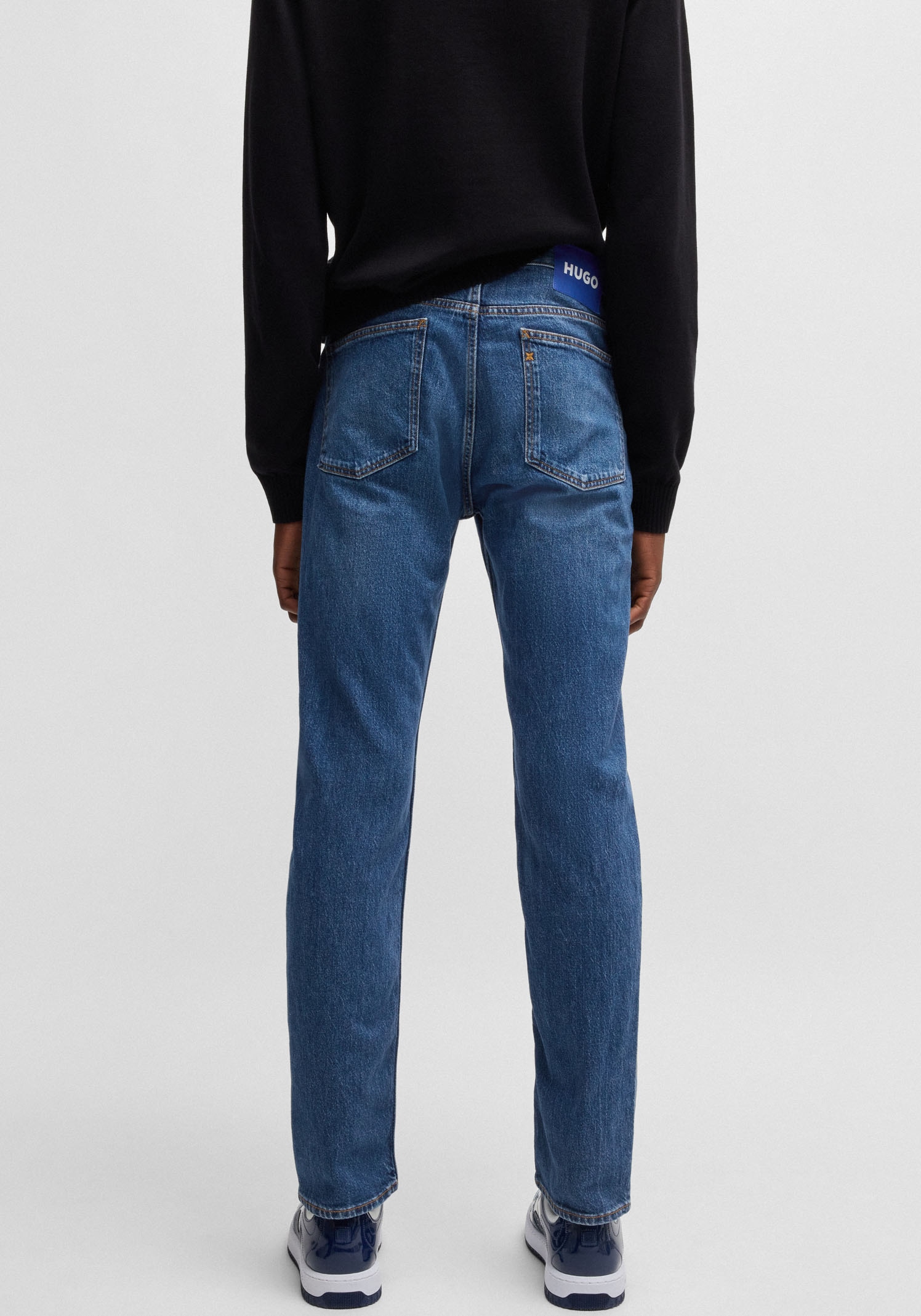HUGO Blue Slim-fit-Jeans »Ash«, mit Stone-washed-Finish