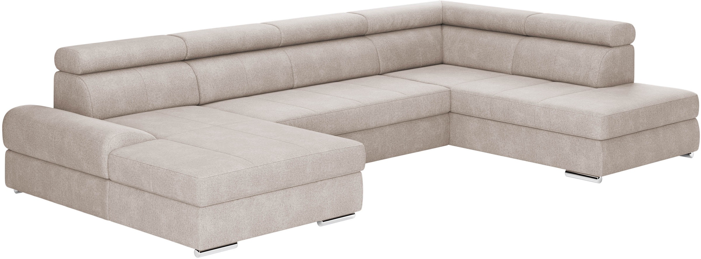 sit&more Wohnlandschaft »U-Form«, mit verstellbaren Kopfteilen, wahlweise mit Bettfunktion