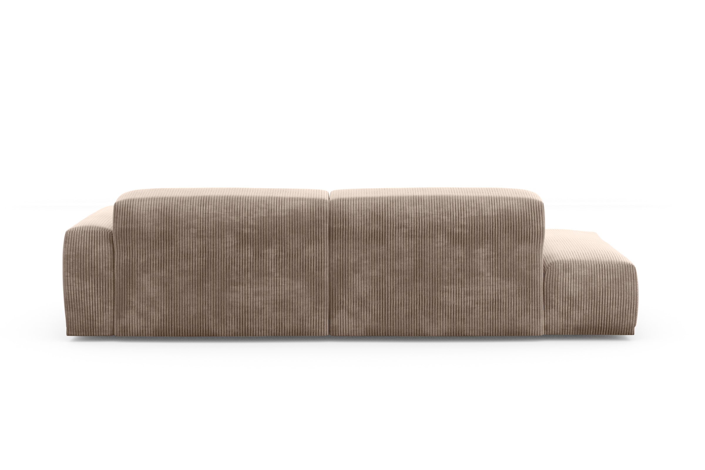 TRENDMANUFAKTUR Ecksofa Braga, aus 2 Teilen, moderner Cord-Stoff