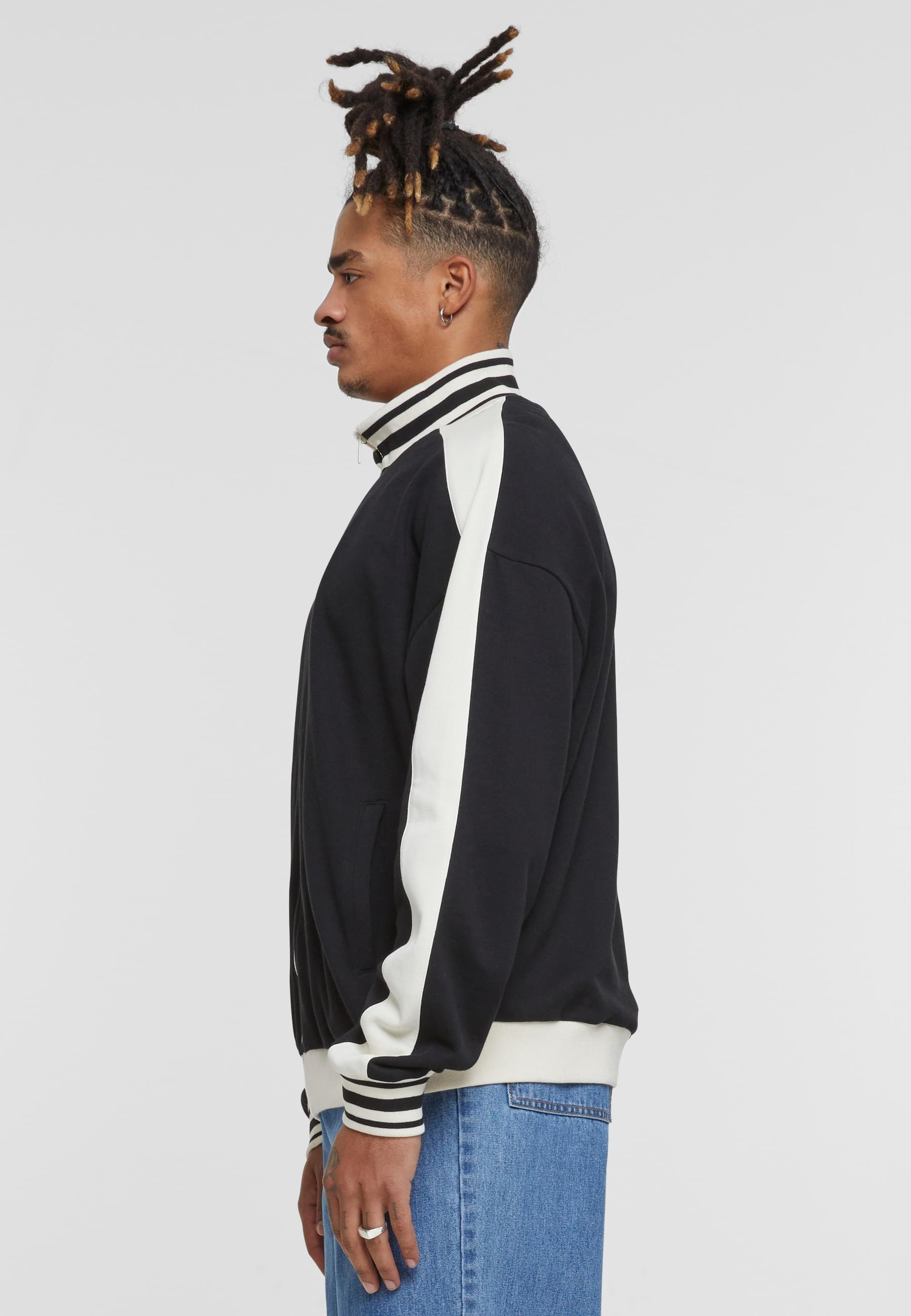 URBAN CLASSICS Trainingsjacke »Urban Classics Herren Retro Track Jacket« 1 Stk. tlg. ohne Kapuze