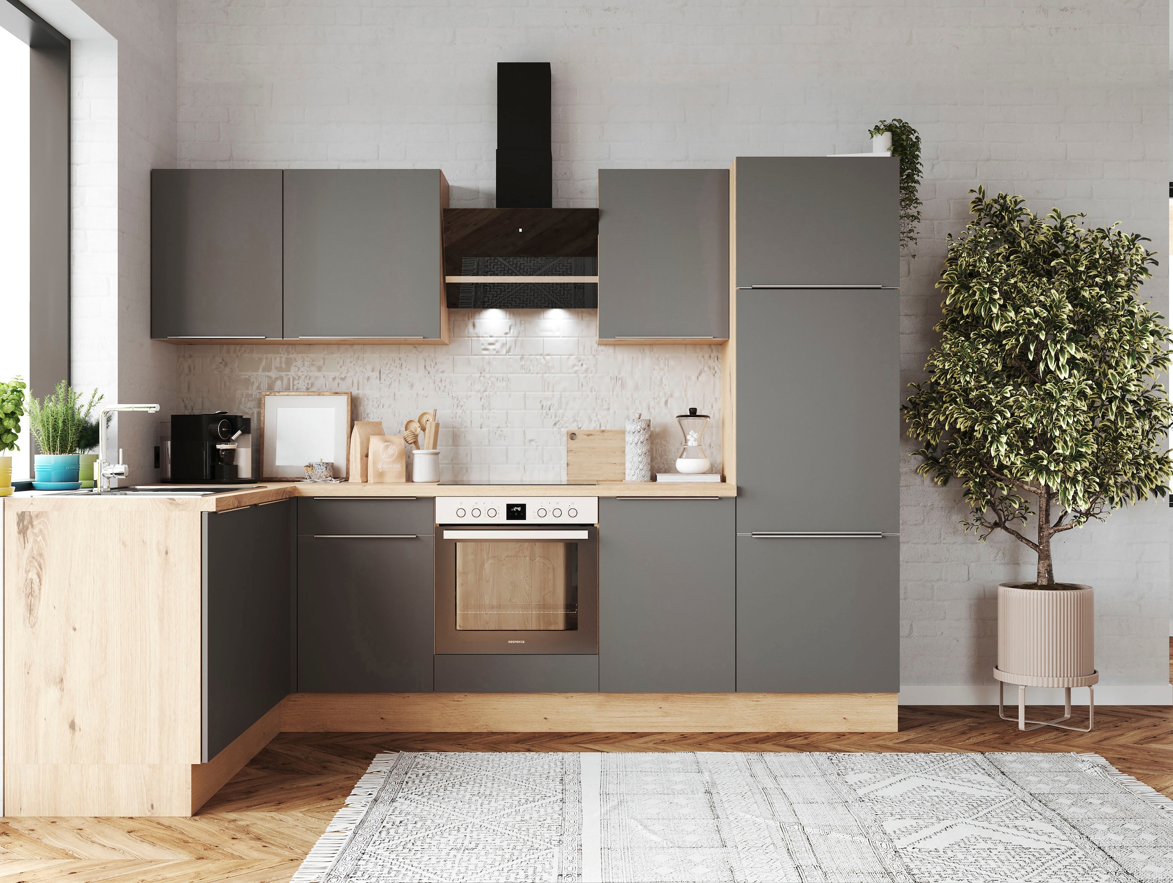 RESPEKTA Winkelküche »Safado aus der Serie Marleen«, Breite 280 cm, mit Soft -Close jetzt im %Sale | L-Küchen