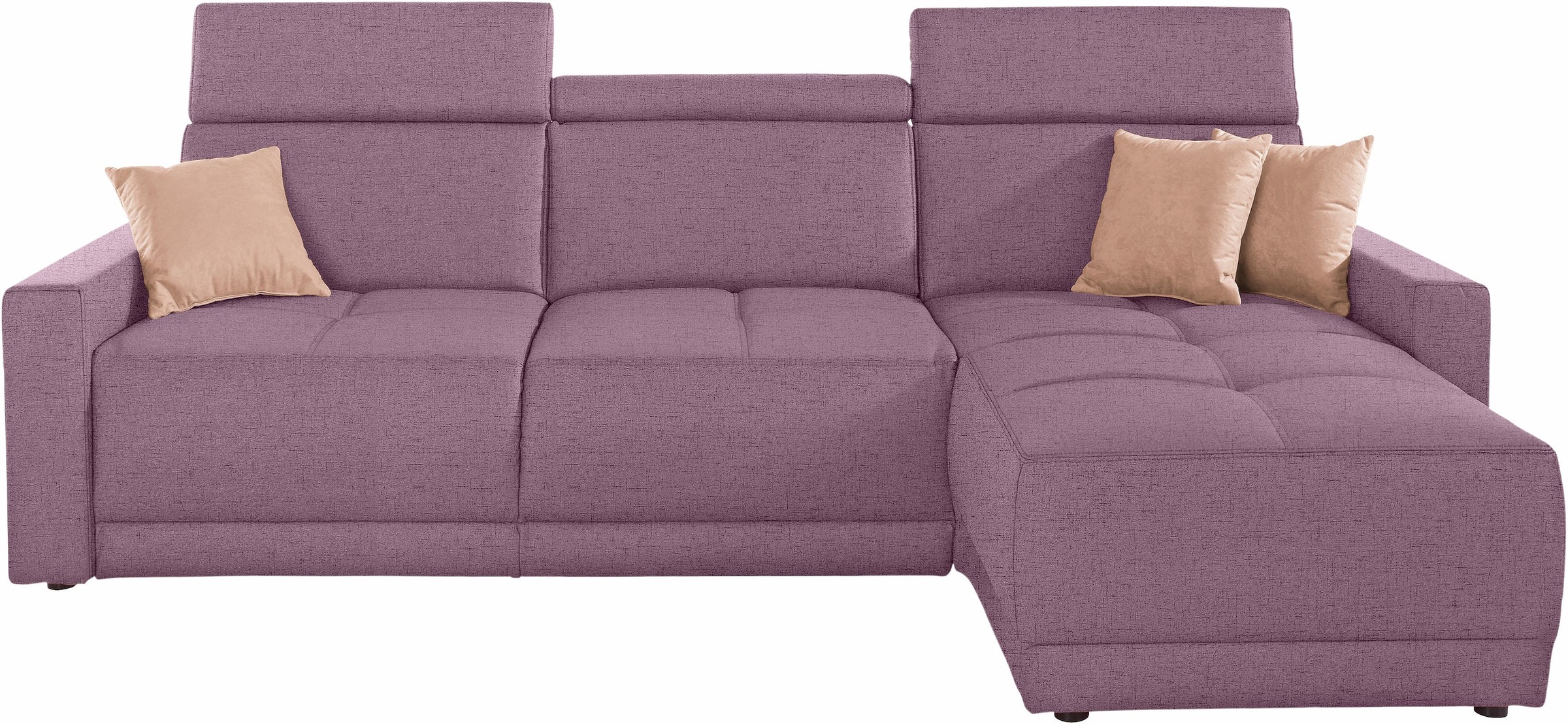DOMO collection Ecksofa »Ava mit moderner Sitzheftung & toller Doppelnaht, günstig online kaufen