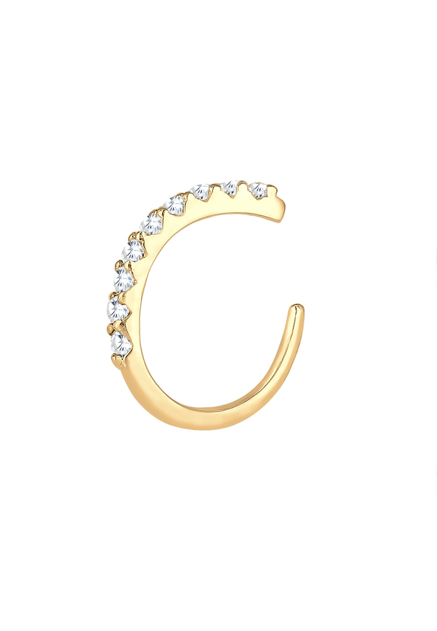 Elli Single-Ohrhaken »Earcuff Zirkona Kristalle Trend Single 925 Silber«