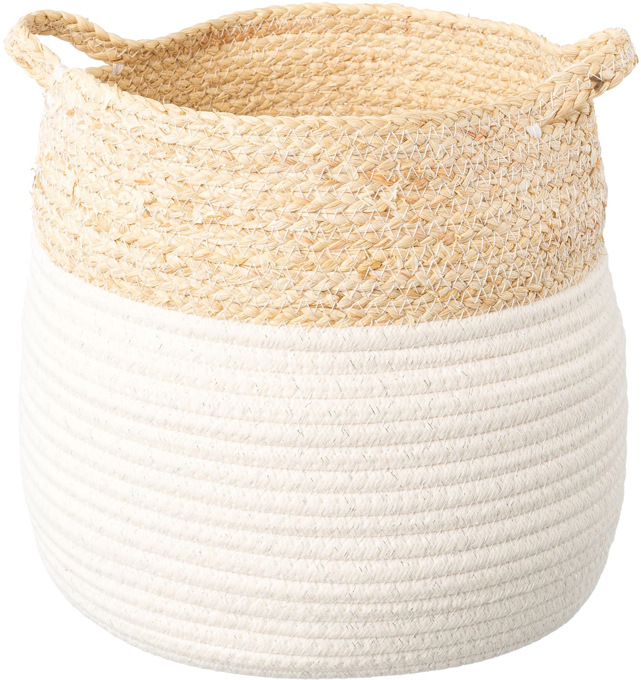Creativ deco Aufbewahrungskorb, (Set, 3 St.), 3 Größen ineinander stapelbar: 20x20 cm, 25x25 cm, 30x30 cm