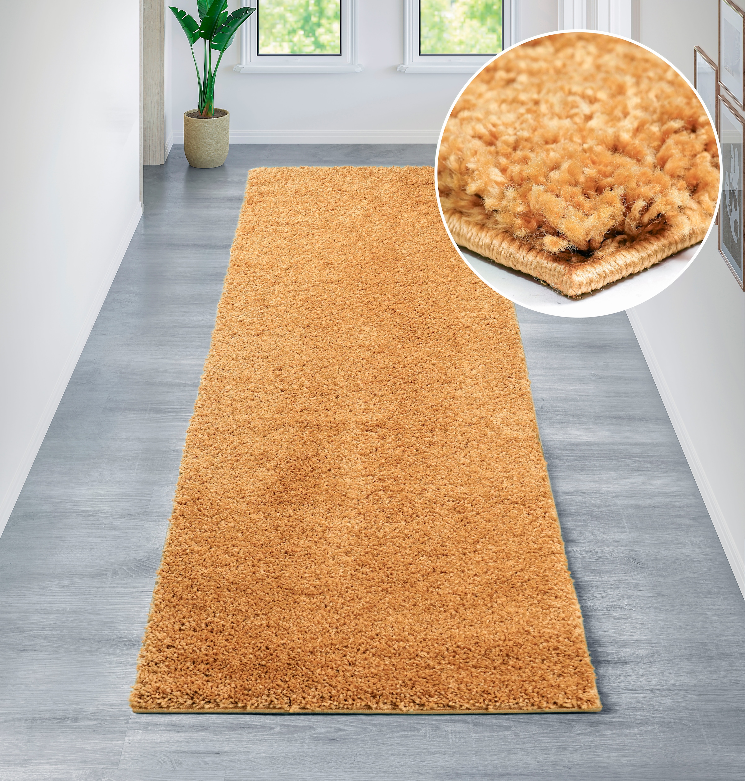 my home Läufer »Shaggy 30«, rechteckig, 30 mm Höhe, Teppich-Läufer, Brücke, günstig online kaufen