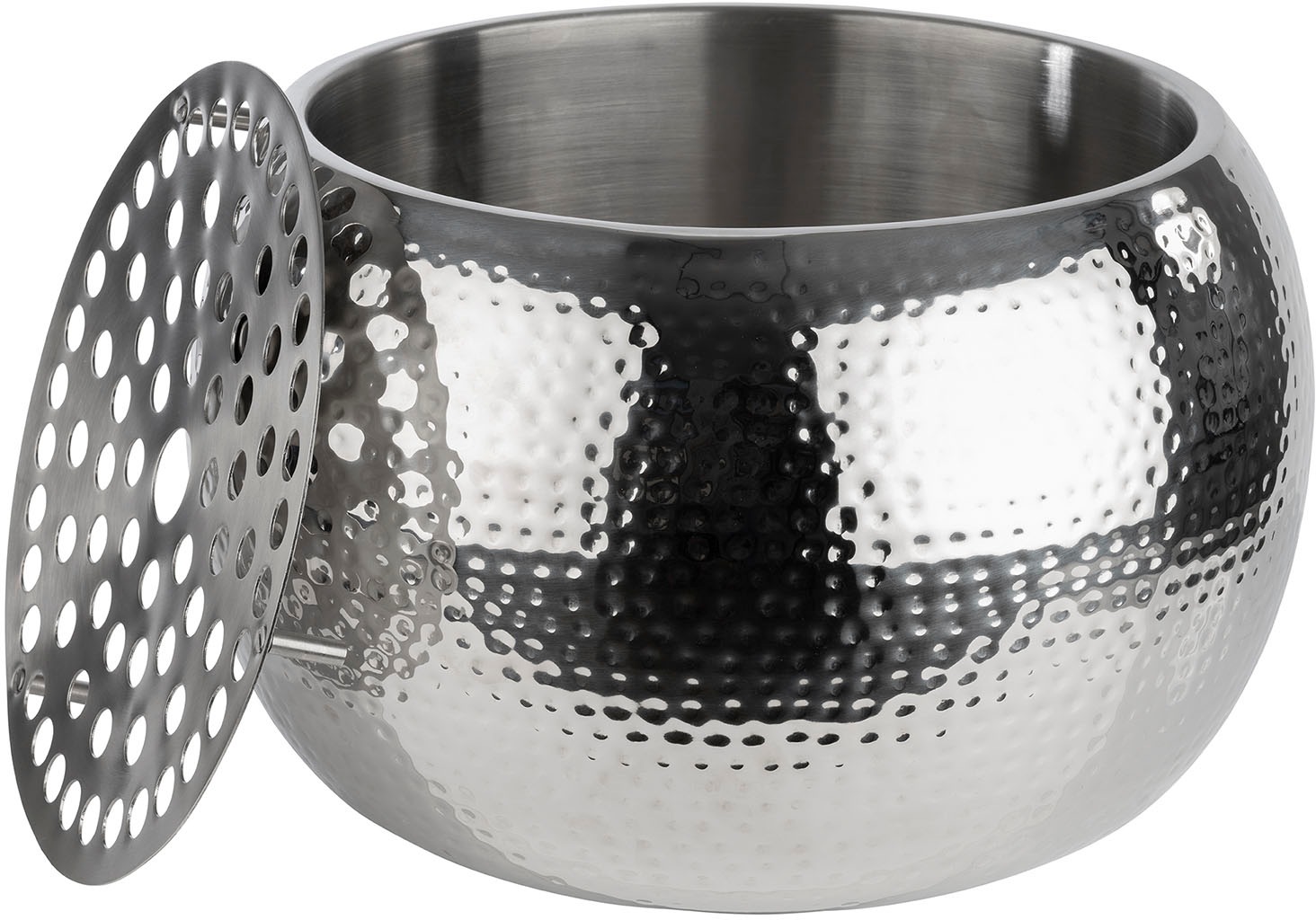 APS Wein- und Sektkühler »BIG BOWL«, herausnehmbarer Tropfeinsatz, Edelstahl, Ø 37 cm
