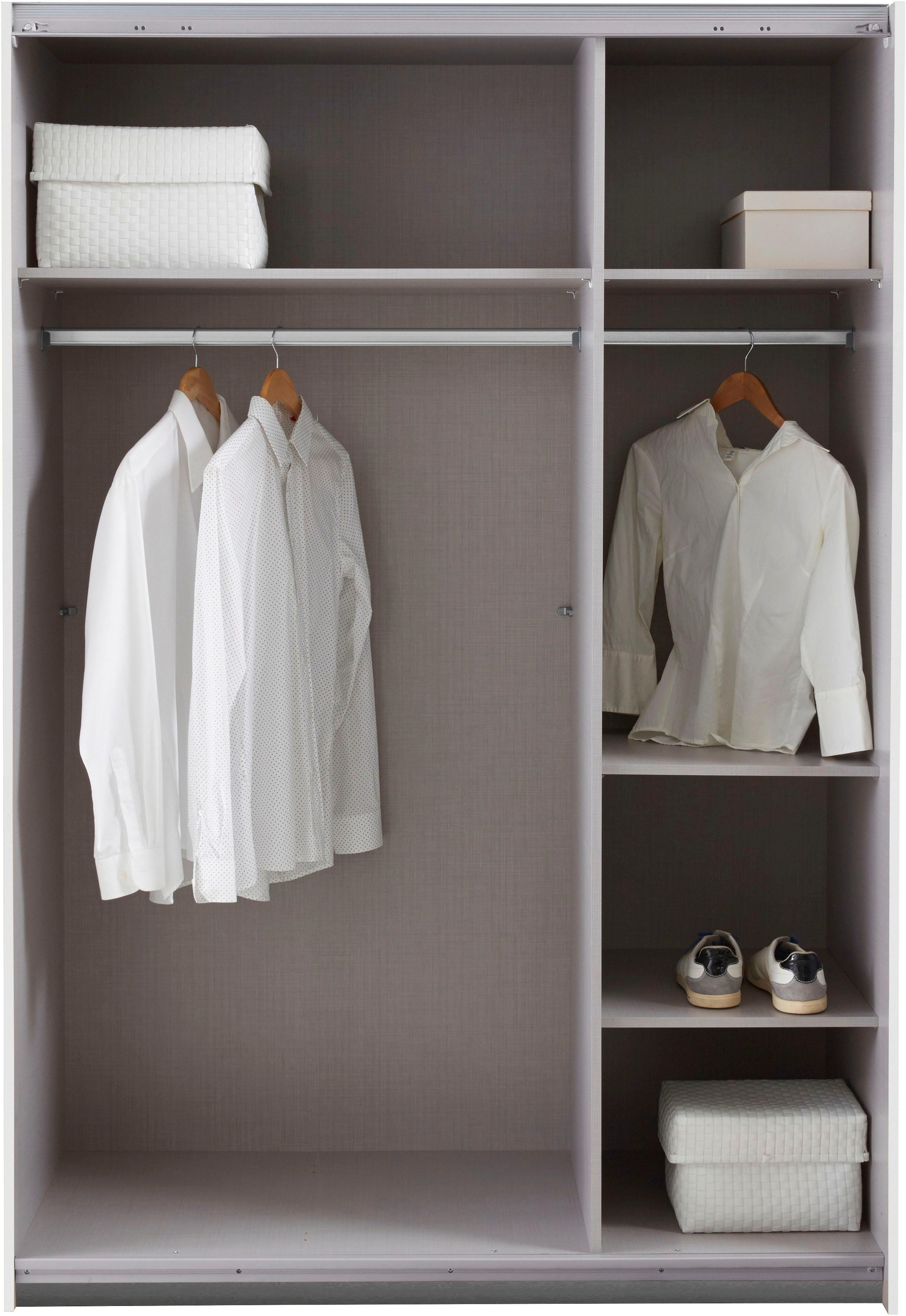 Wimex Schwebetürenschrank »Bramfeld TOPSELLER Kleiderschrank«, mit Glaselementen und zusätzlichen Einlegeböden