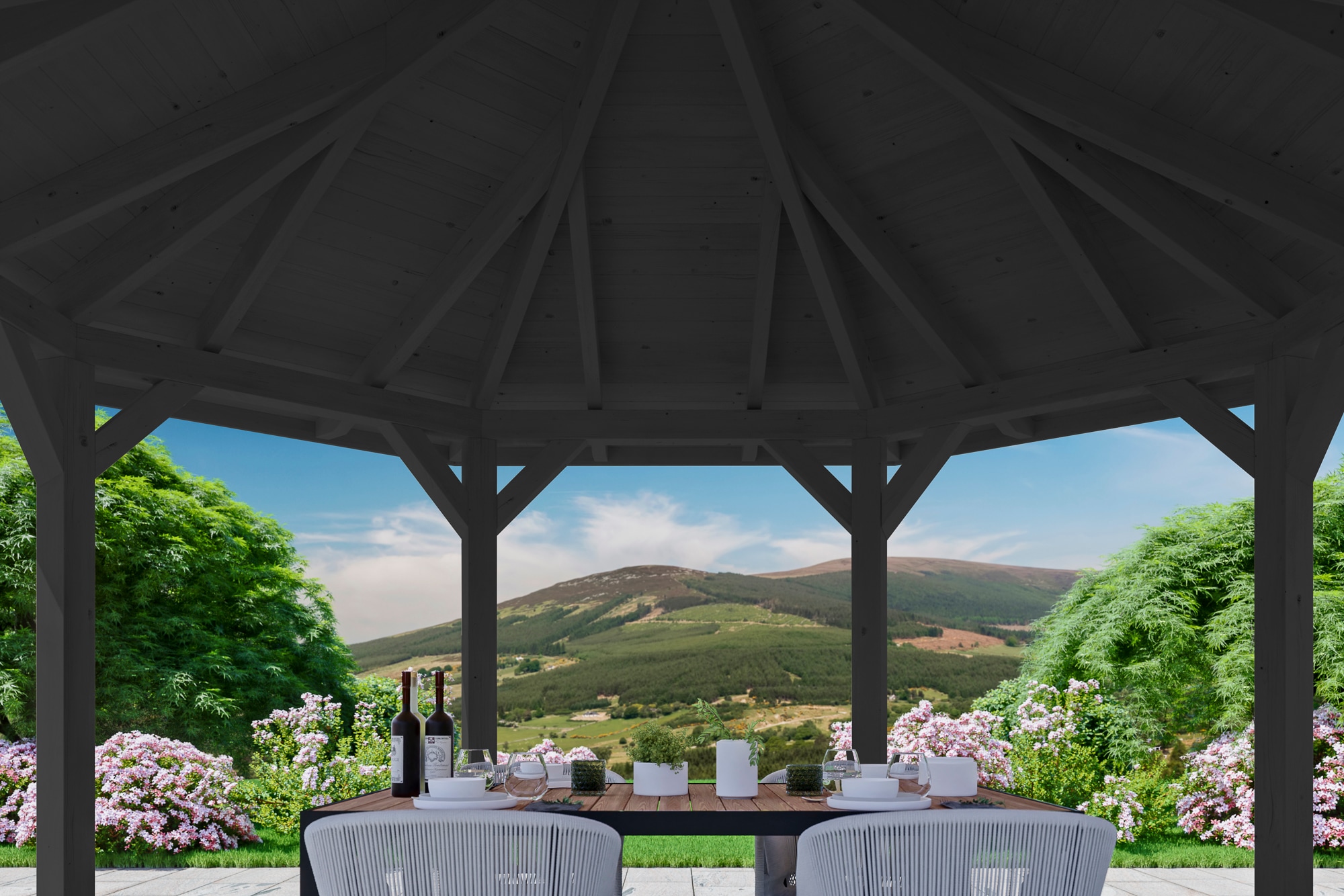 Skanholz Pavillon »Nancy 2«, 6-Eck, BxT: 420x364 cm