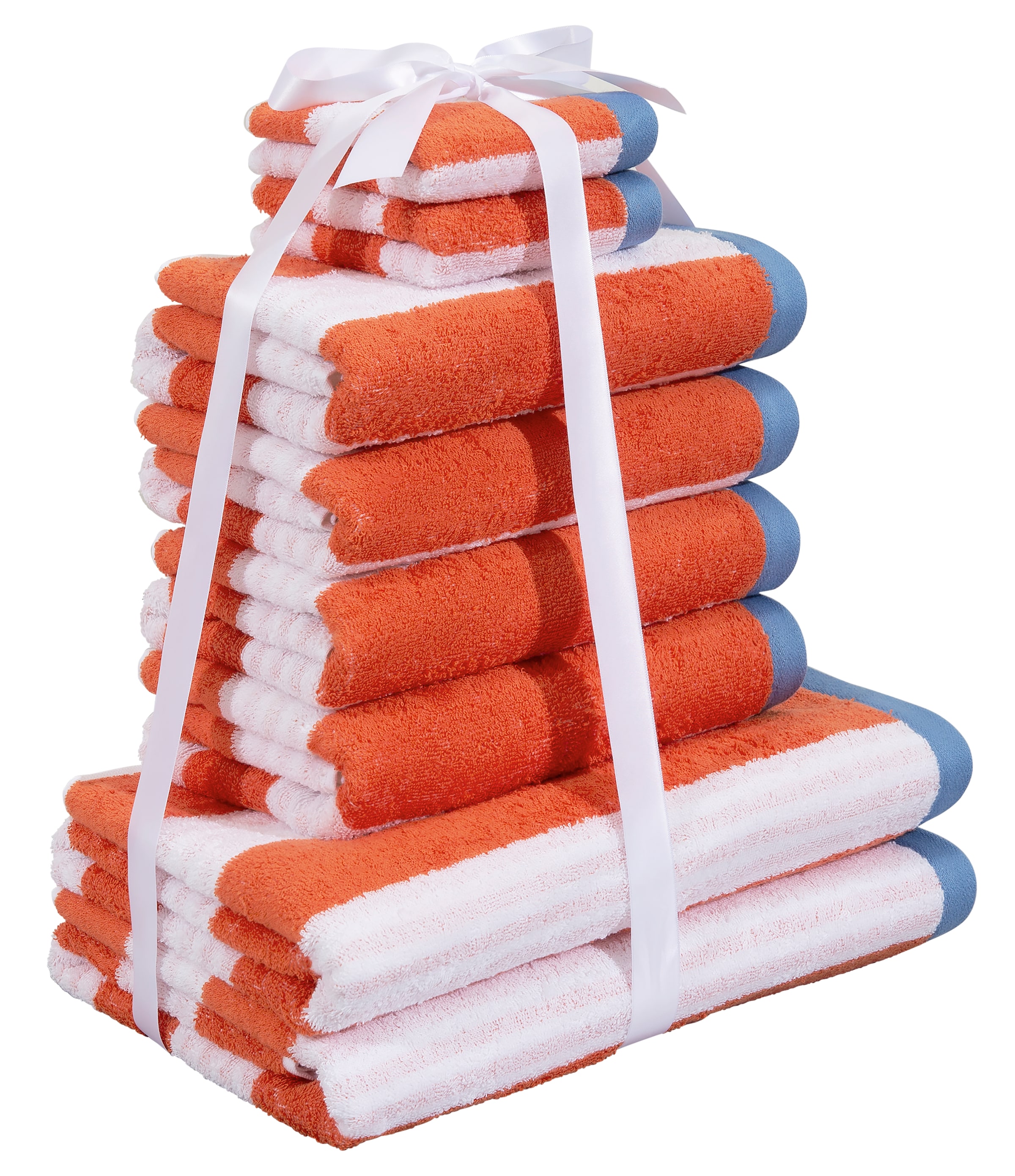 OTTO home Handtuch Set »Elenna, Handtücher, 100% Baumwolle, 500 gr/m², 8-tlg.« Set 8 Frottier Duschtücher, Handtücher, Gästehandtücher, modern, Streifen