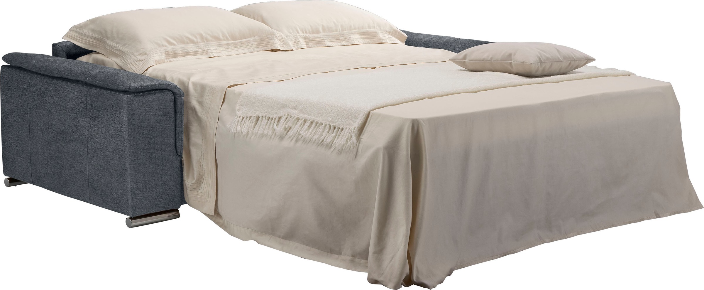 Egoitaliano Schlafsofa »Cecilia, modern & elegant, erstklassiger Sitzkomfort, Dauerschläfer«, inkl. Matratze und hochwertigem Metallbettrahmen, toller Schlafkomfort