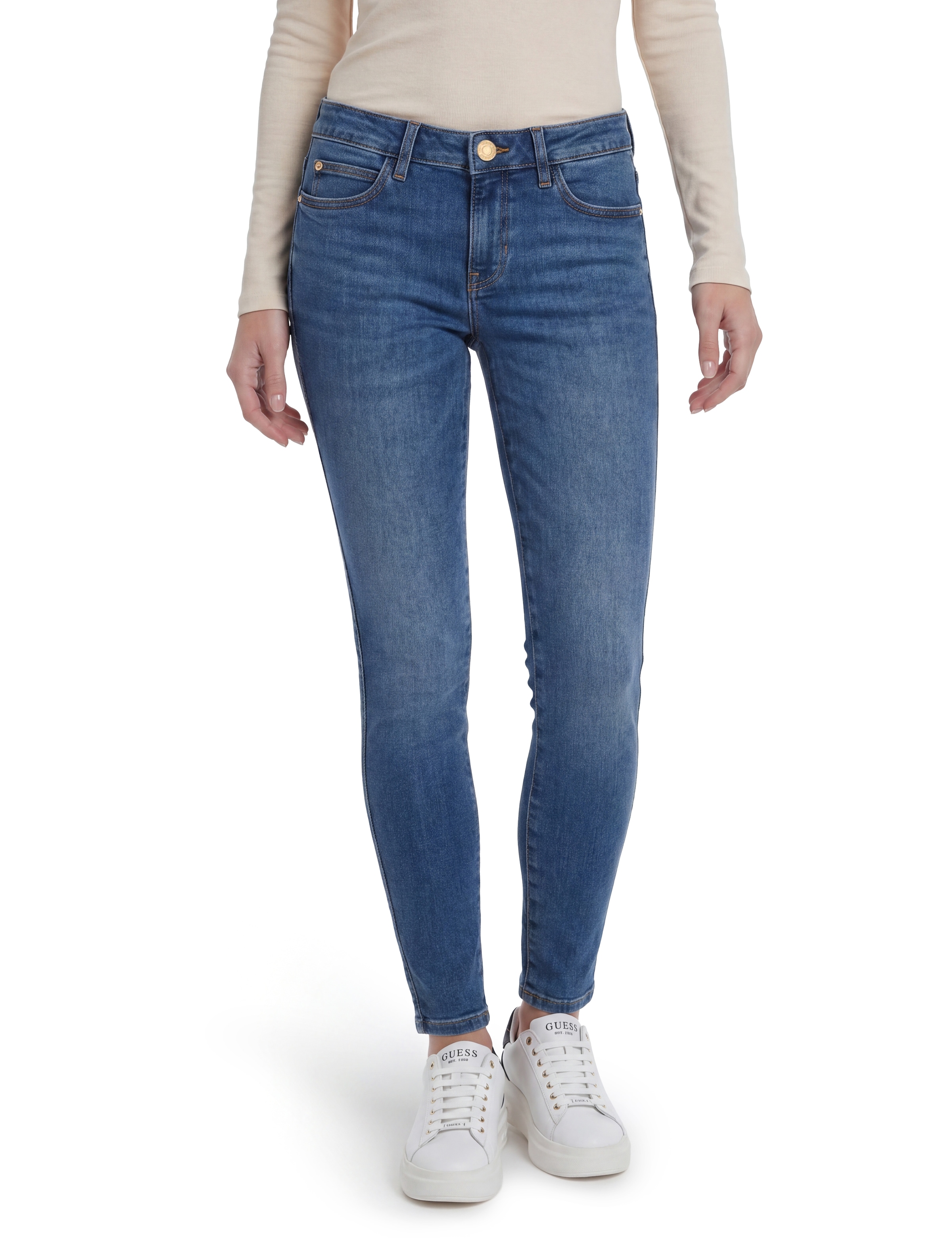 Guess Skinny-fit-Jeans »CURVE X« aus Stretch-Denim, mittlere Taille
