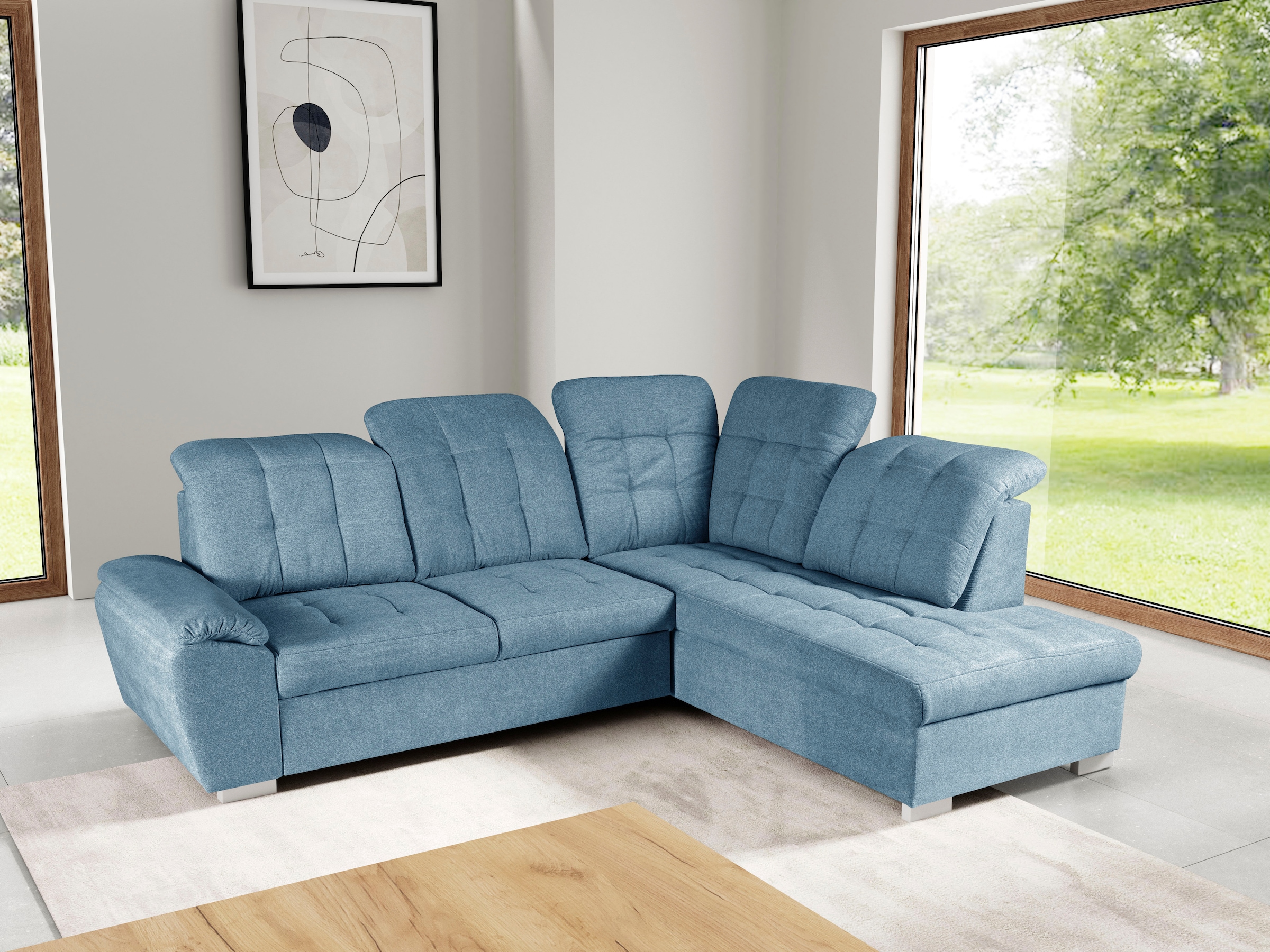 WERK2 Ecksofa »Brindisi, bequem und komfortabel, L-Form«, mit verstellbaren günstig online kaufen