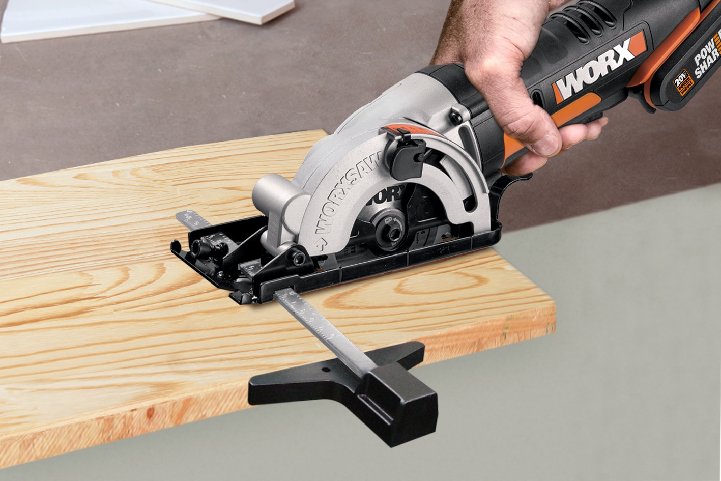 Worx Akku-Handkreissäge »WX527.9 WorxSaw«, Tauch- & Sägeschnitte bis zu 27 mm, ohne Akku & Ladegerät