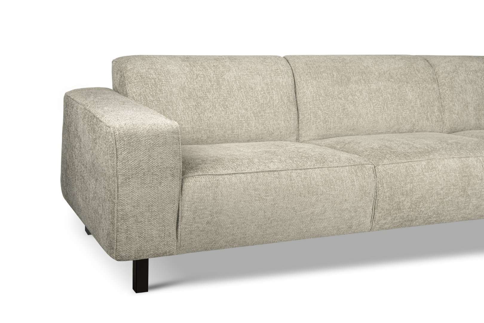 Home affaire Ecksofa »LORCAN mit Holzfuß, Breite 275 cm, weiches Sitzgefühl« Massivholzfüsse, Chenille und Bouclé -Bezüge