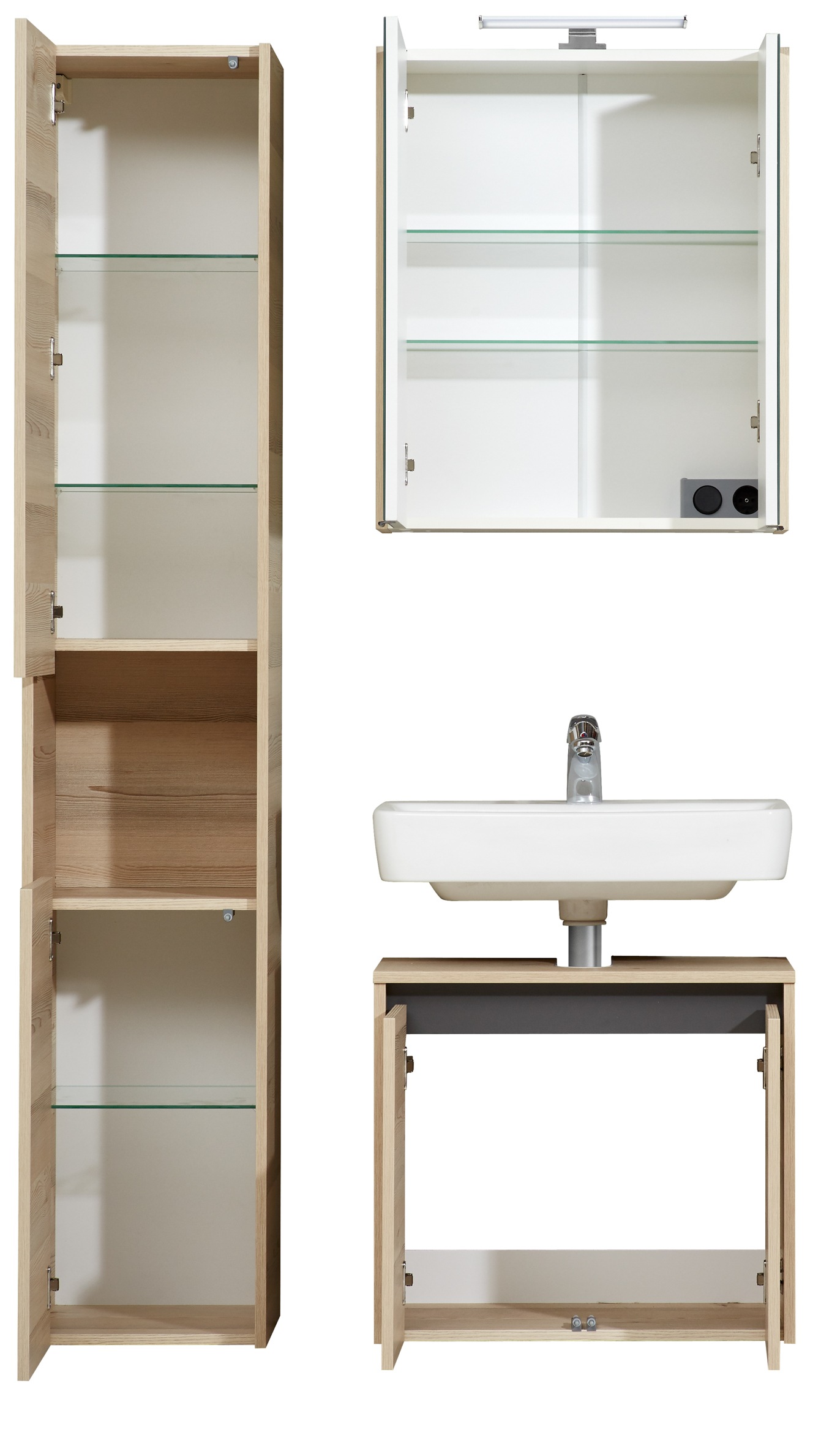 Saphir Badmöbel-Set »Quickset 393« Komplett-Set, 3 Stk. tlg. günstig online kaufen