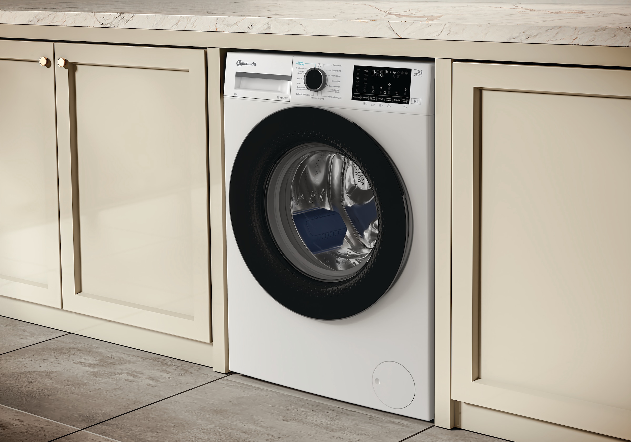 BAUKNECHT Waschmaschine »B W 9A30 BS« 9 kg 1400 U/min Adaptive Wash – Intelligente Anpassung
für perfekte Waschergebnisse
