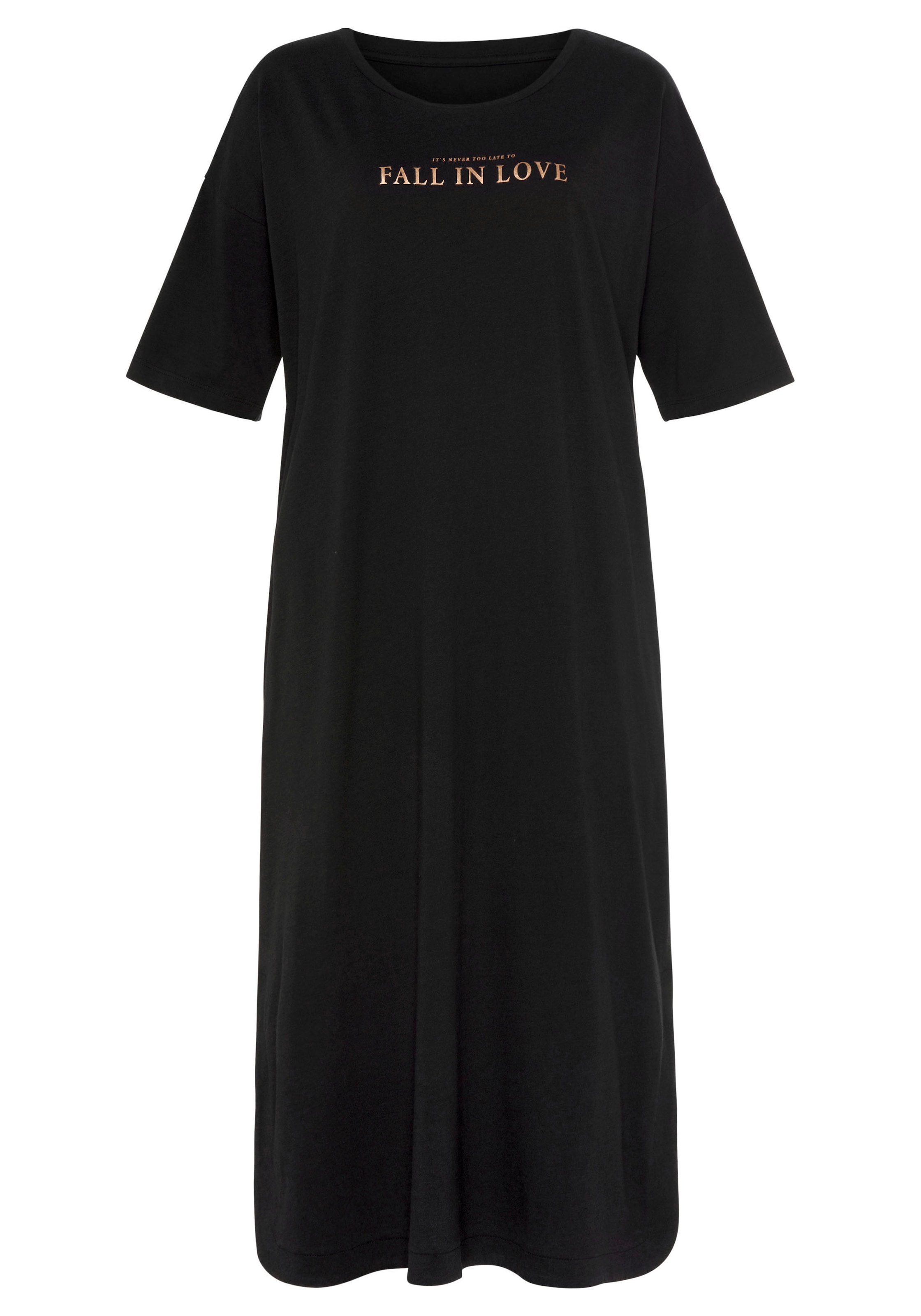 Vivance Dreams Nachthemd 1-teilig,  Seitennahttaschen mit schönem Foildruck