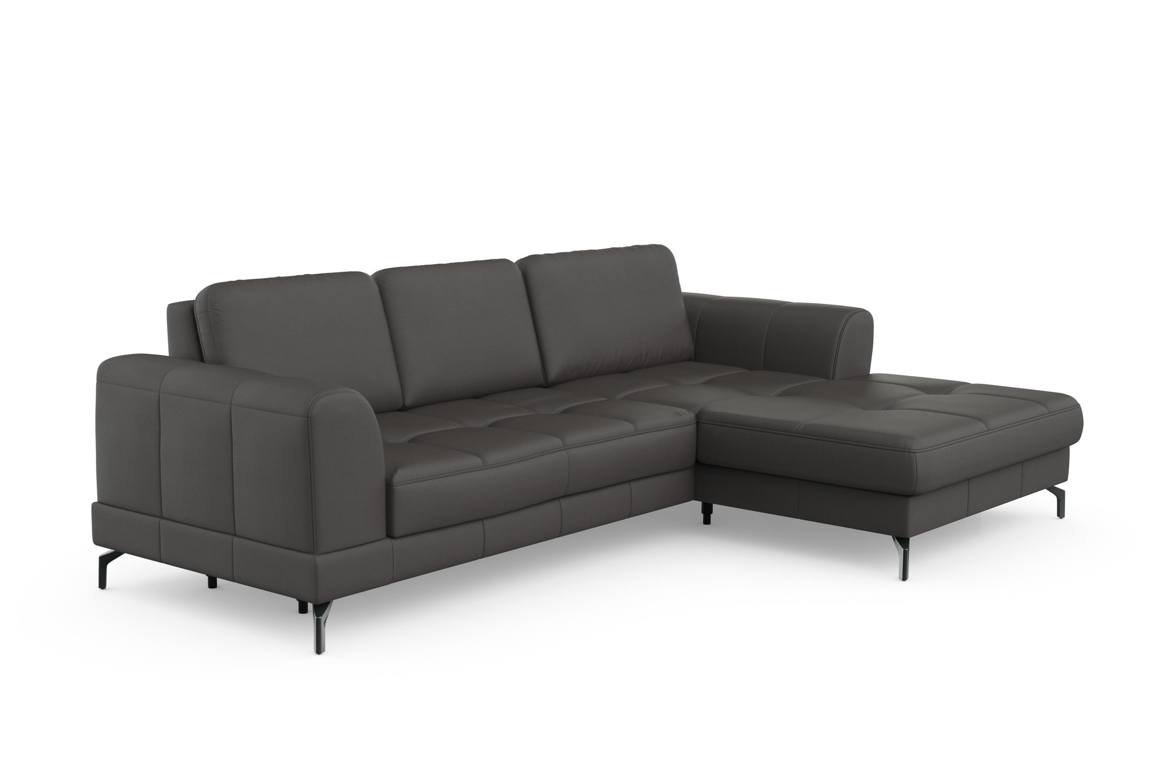 sit&more Ecksofa »Bendigo L-Form«, inklusive Sitztiefenverstellung, Bodenfreiheit 12 cm, in 2 Fußfarben