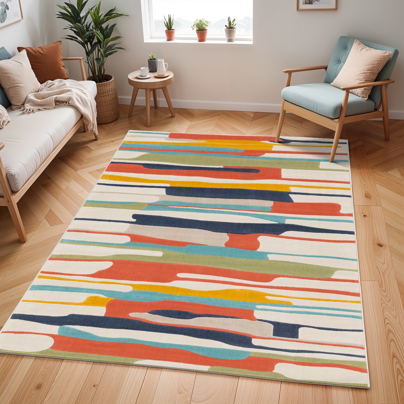 Livabliss Teppich »HOUSTON«, rechteckig, 11 mm Höhe, Skandi Design, Modern günstig online kaufen