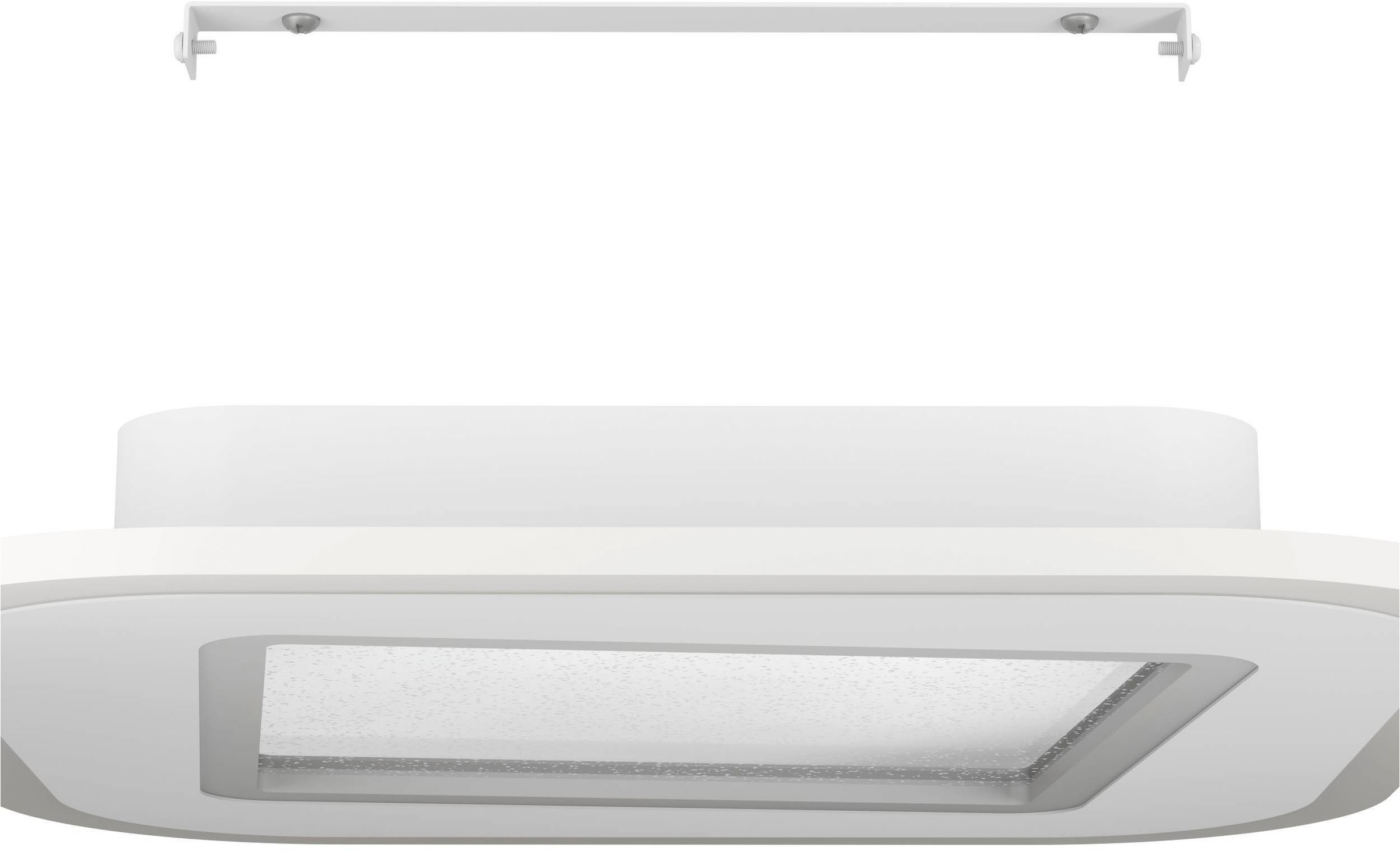 EGLO Deckenleuchte »Macchoni Deckenlampe, Kristall Deckenleuchte mit Fernbedienung, Lampe« LED-Modul 1 Stk. Kaltweiß | Neutralweiß | Warmweiß Wand-/Deckenleuchte - L38 x B38 x H5 cm - weiß - 20W inkl.