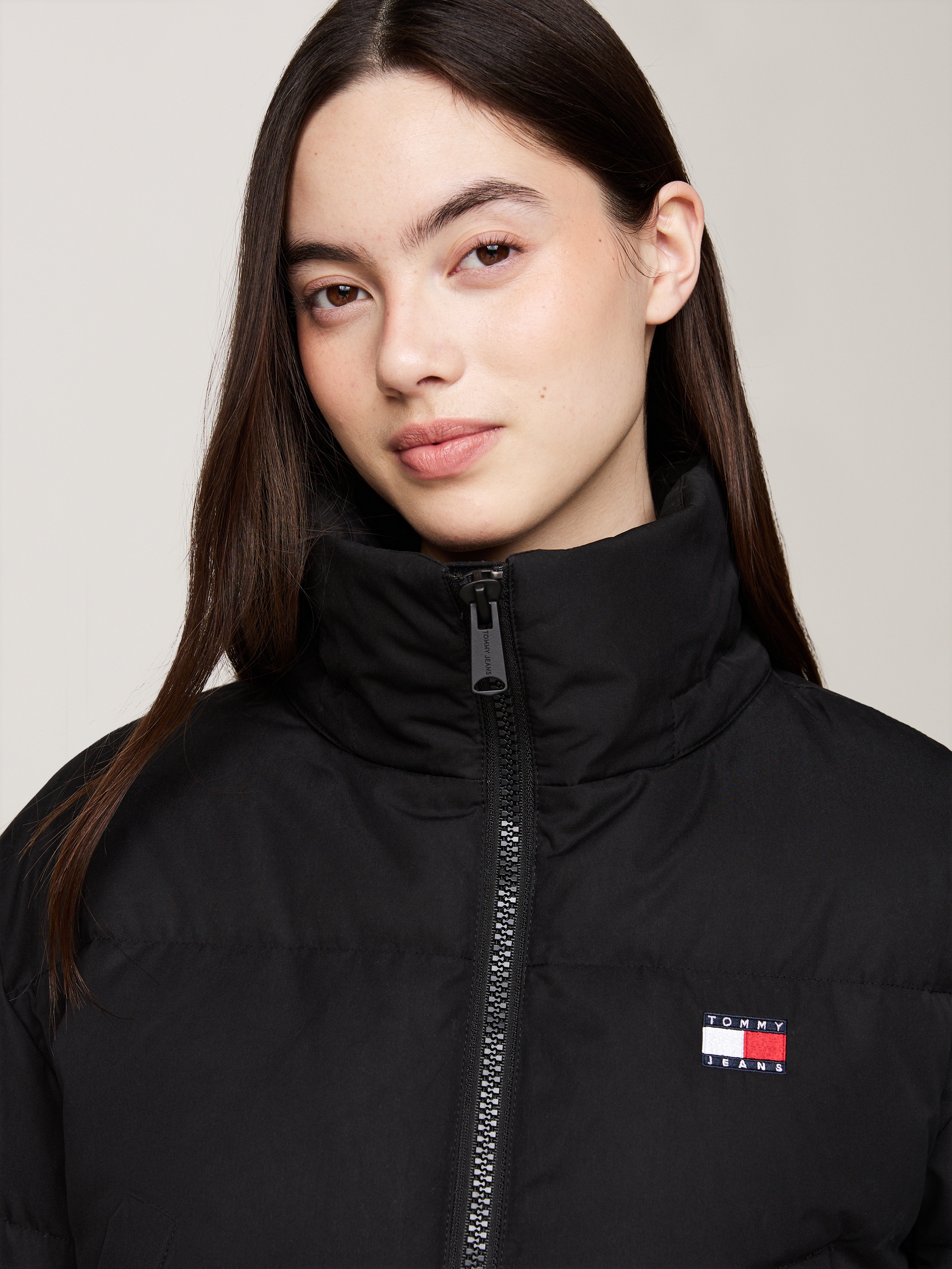 Tommy Jeans Steppjacke »TJW CRP ALASKA FAUX FUR HOOD«, mit Kapuze, mit Fellimitat