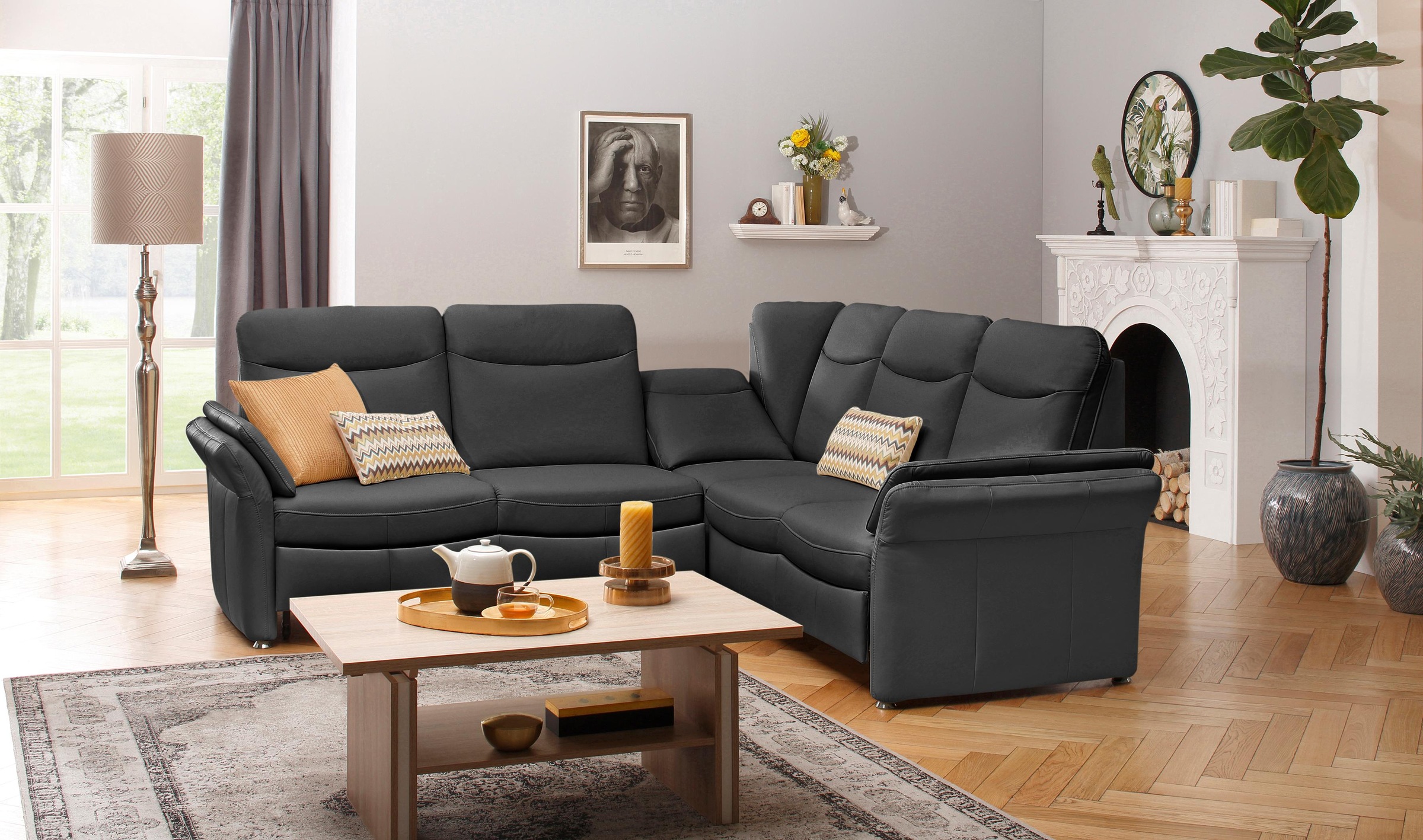 Home affaire Ecksofa »Tahoma L-Form«, mit Armlehnfunktion, wahlweise Bettfu günstig online kaufen