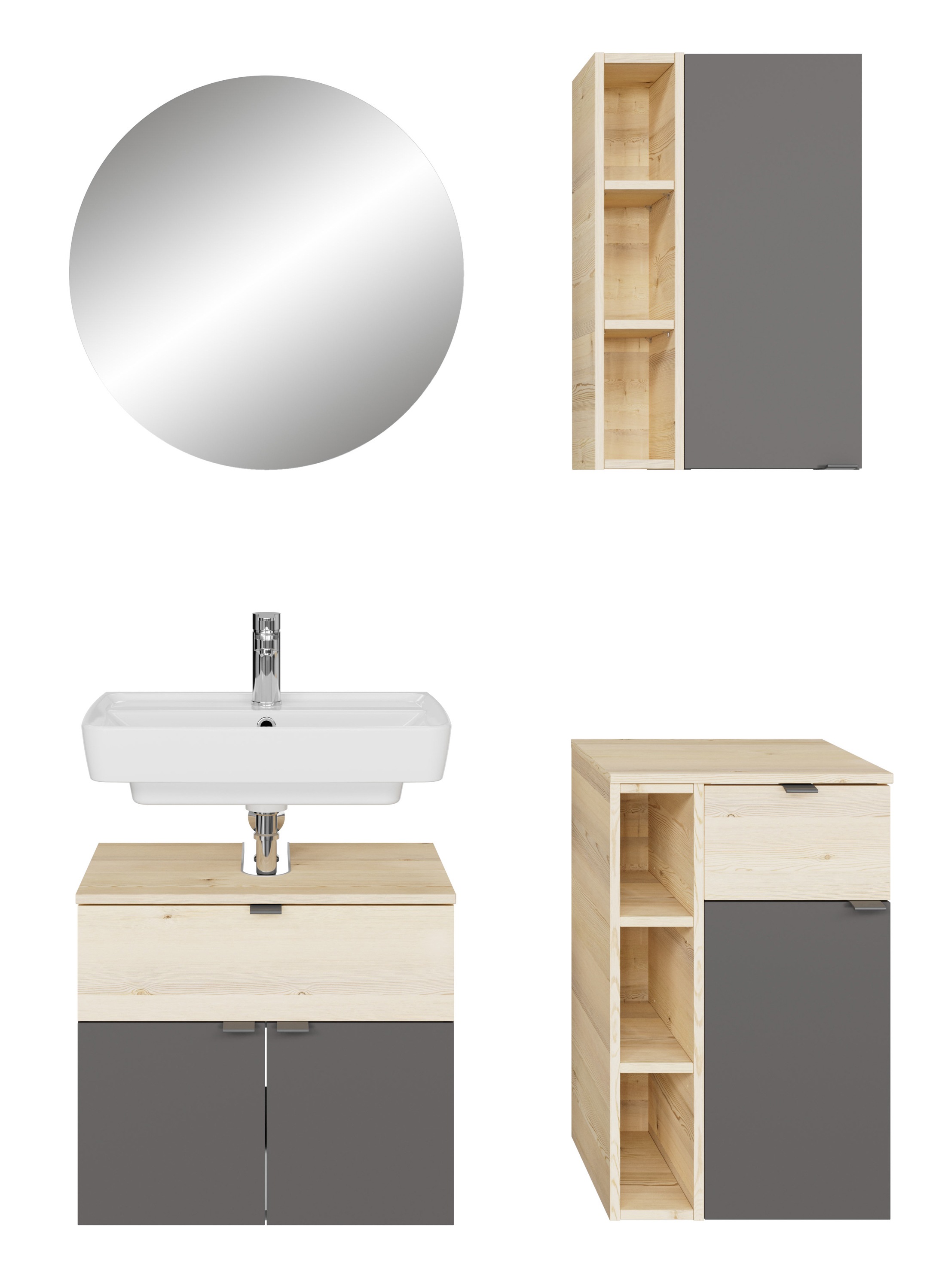 Saphir Badmöbel-Set »Quickset 394«, (Komplett-Set, 4 St.) günstig online kaufen