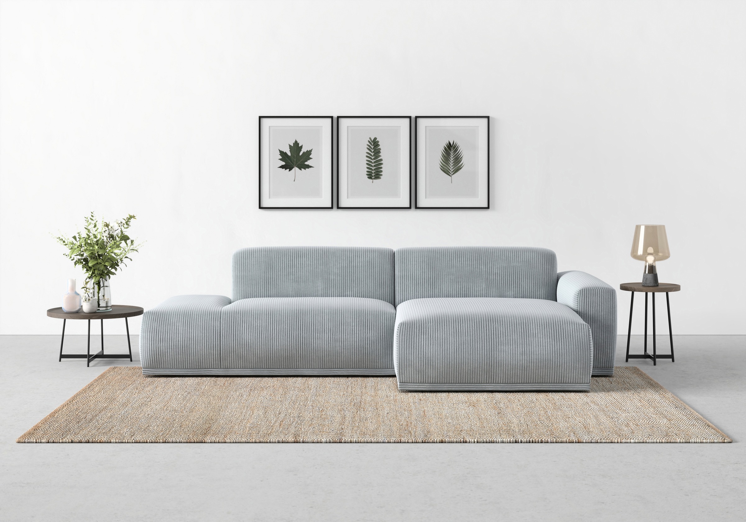 TRENDMANUFAKTUR Ecksofa Braga, aus 2 Teilen, moderner Cord-Stoff günstig online kaufen