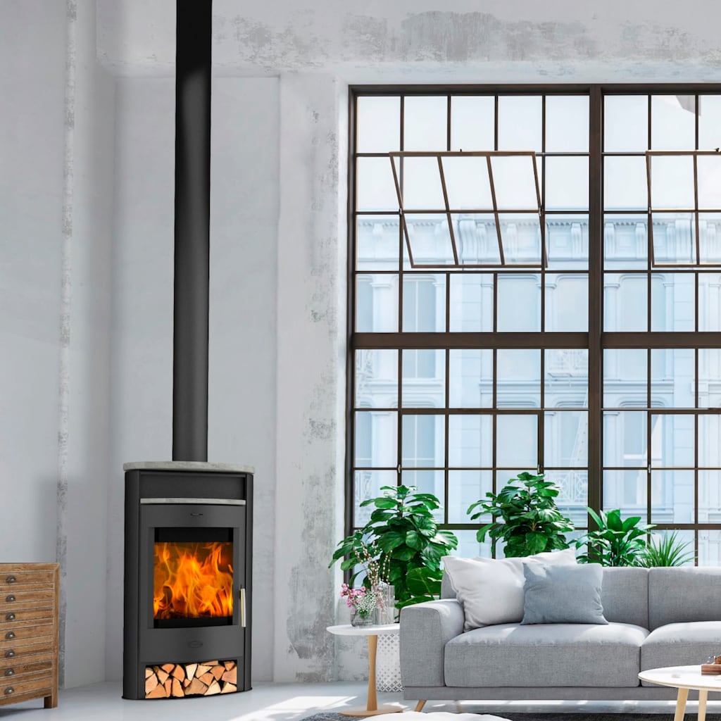 Fireplace Kaminofen »Jakarta Teil Speckstein«, Tee- und Holzfach