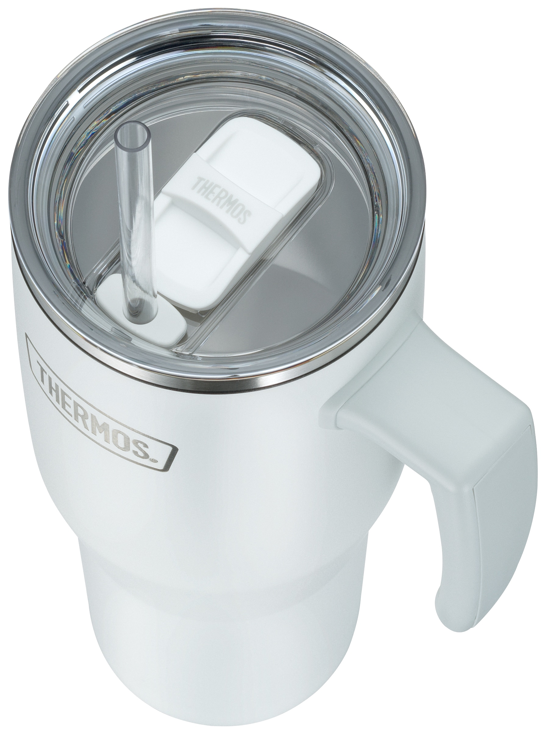 THERMOS Thermobecher »REFRESHING SERIES ISOLIERTRINKBECHER mit Strohhalm«, (1 tlg.), 1,10l, 6h heiß & 6h kalt, mit Griff