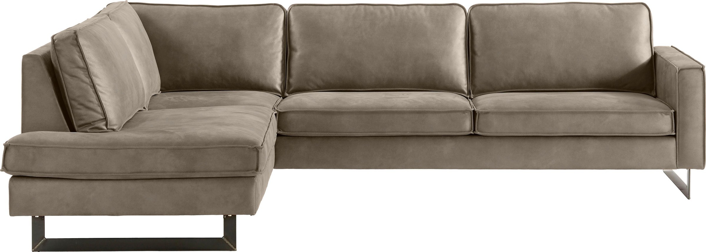 Home affaire Ecksofa »Pinto, 290 cm, Cord, Chenille, Lederoptik, Ottomane l günstig online kaufen