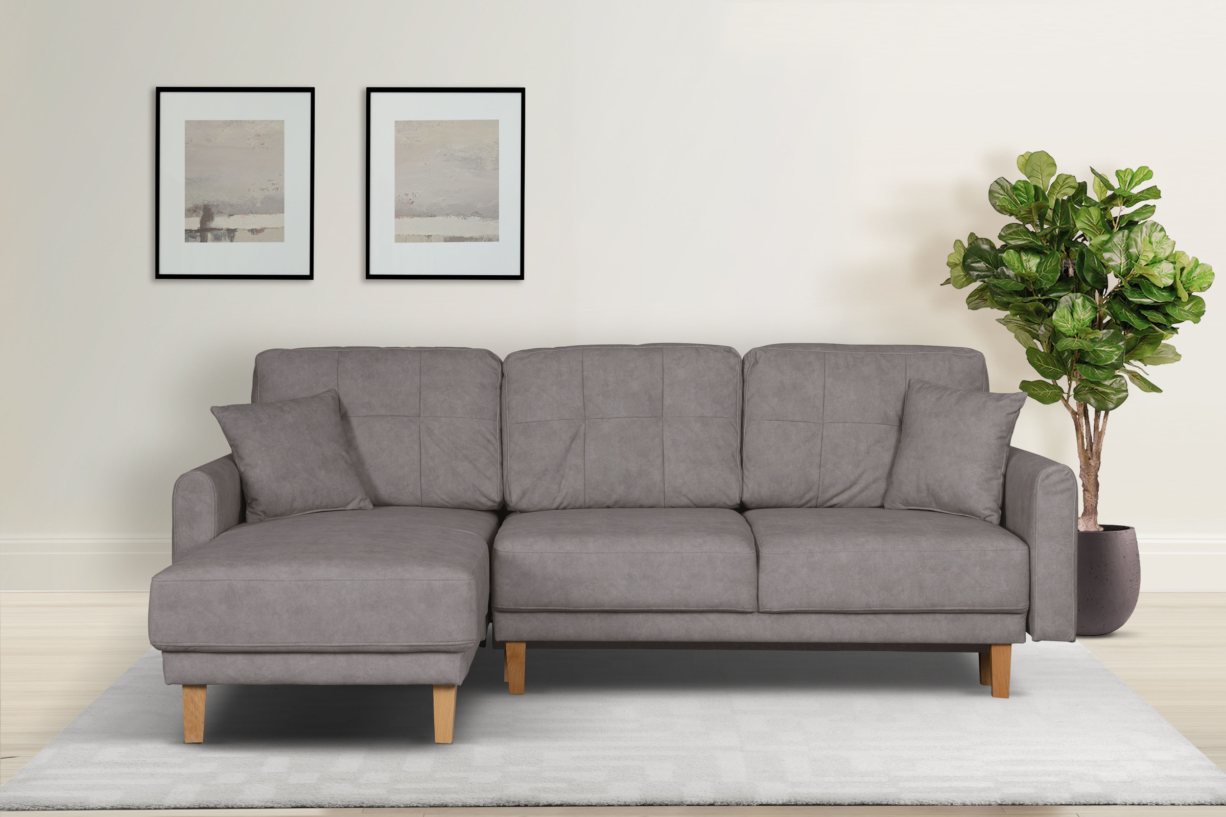 Home affaire Ecksofa »TRIPLO optionale Schlafsofa mit Bettkasten, Maße B/T/ günstig online kaufen
