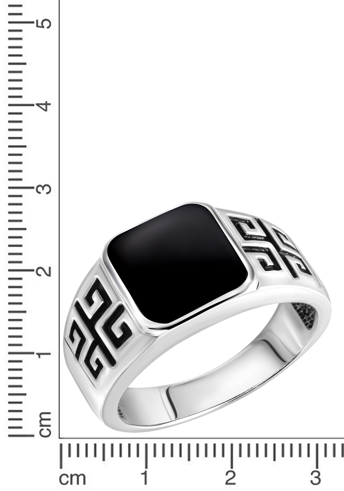 Firetti Fingerring »Schmuck Geschenk Silber 925 Silberring Mäander«, mit Lapislazuli oder Achat