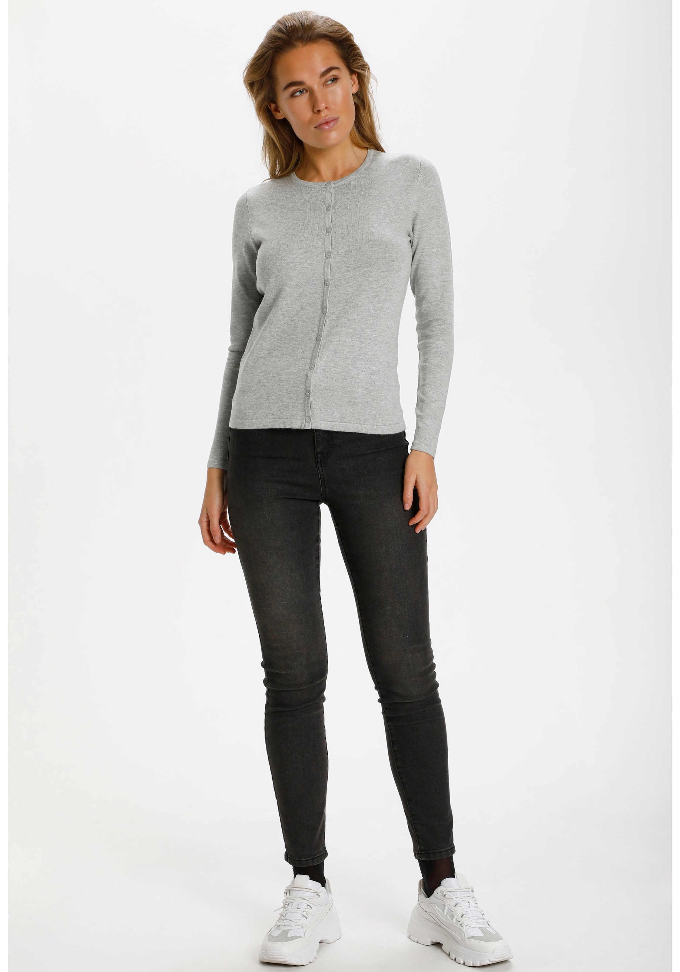 Saint Tropez Strickjacke »A8661, MilaSZ R-Neck Cardigan« Viskose Feinstrick, Classic Fit