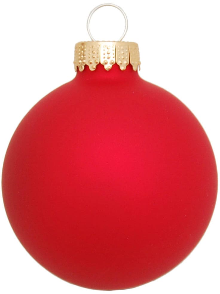Krebs Glas Lauscha Weihnachtsbaumkugel »Glaskugelsortiment Rot Glanz/Satin, Ø ca. 5 cm«, (Set, 12 St.), Weihnachtsdeko, Christbaumschmuck, Christbaumkugeln aus Glas