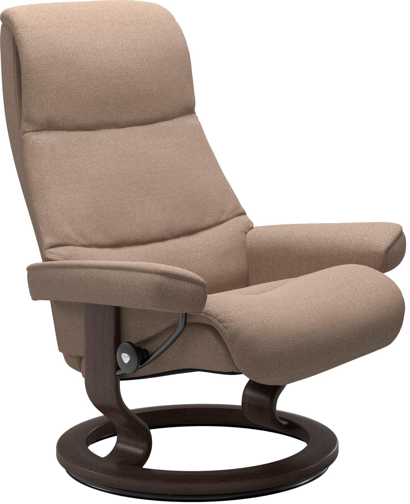 Stressless® Relaxsessel »View«, (Set, Relaxsessel mit Hocker), mit Classic Base, Größe S,Gestell Wenge
