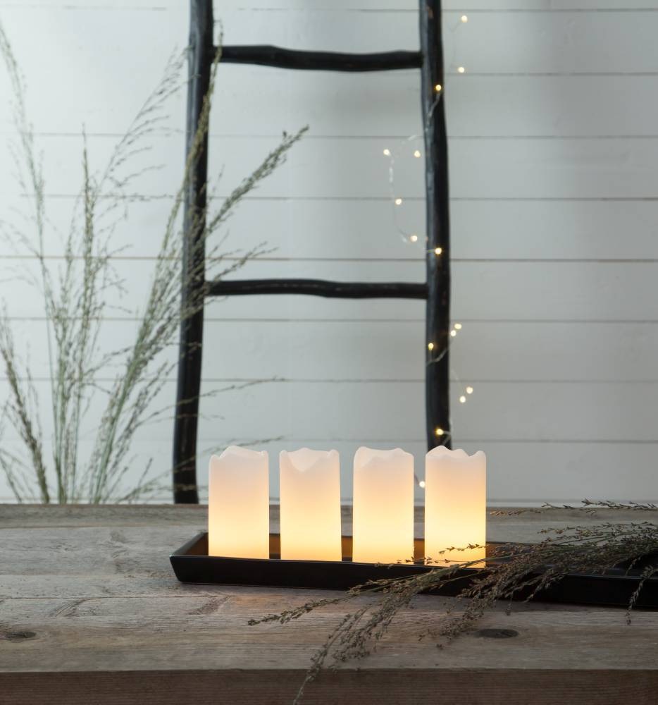 EGLO Dekolicht »ADVENT«, 4 flammig, Leuchtmittel LED-Modul | LED wechselbar, künstliche Kerzen, Timer-Funktion und Fernbedienung, Batterie, 10 cm