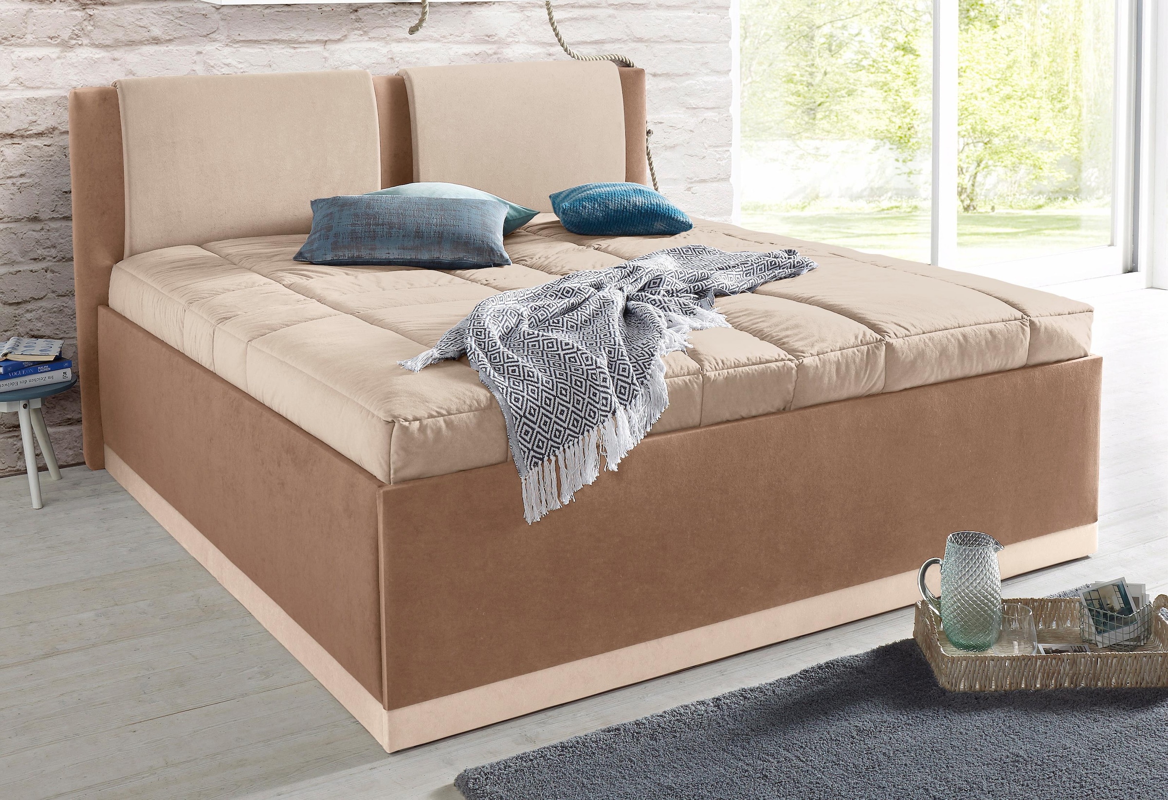 Westfalia Schlafkomfort Polsterbett, mit Bettkasten und Tagesdecke auf  Rechnung kaufen | Tagesdecken